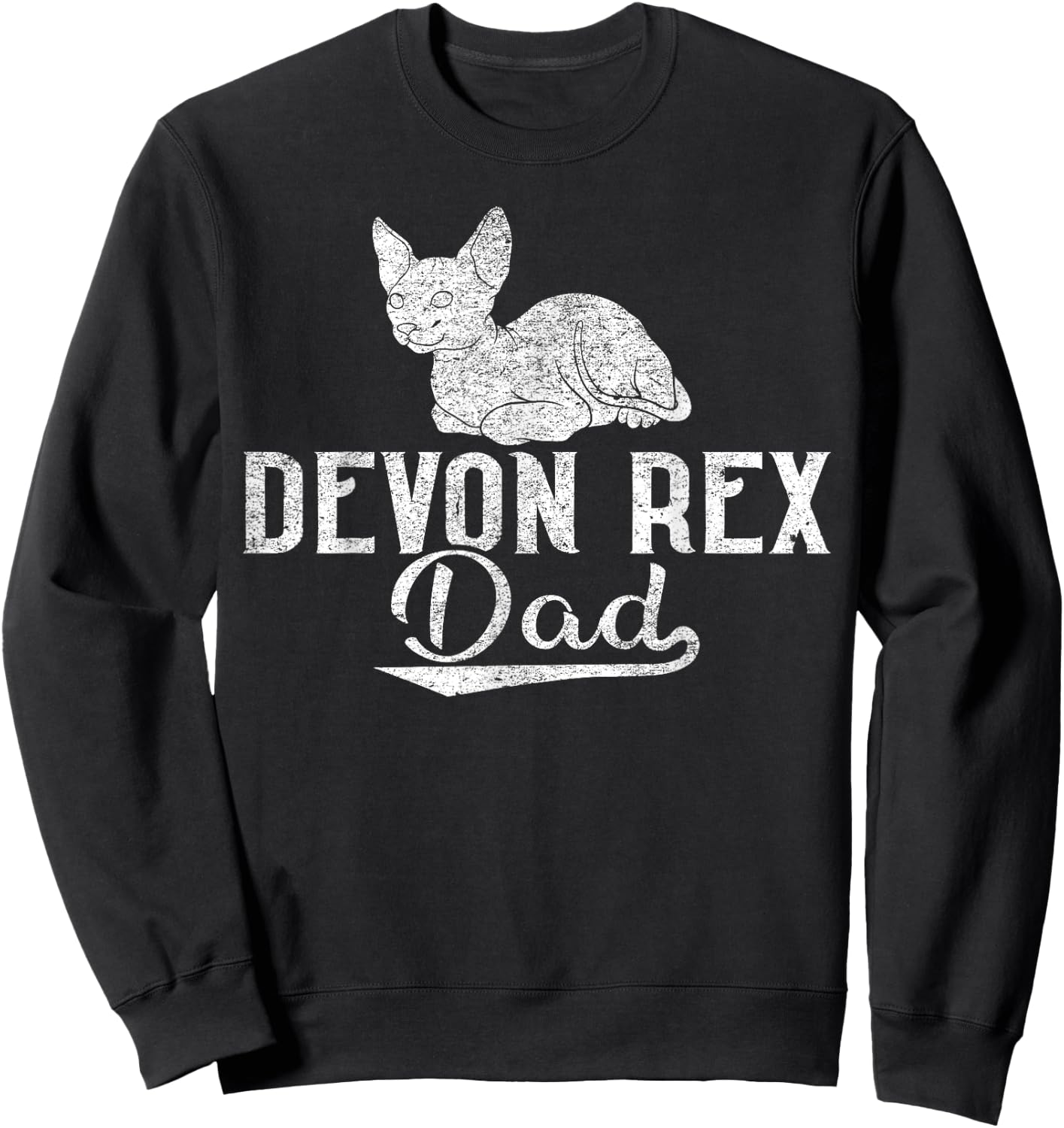 Cat Owner Dad - Devon Rex Dad Men Women Kids Sweatshirt - Sweatshirt | Black