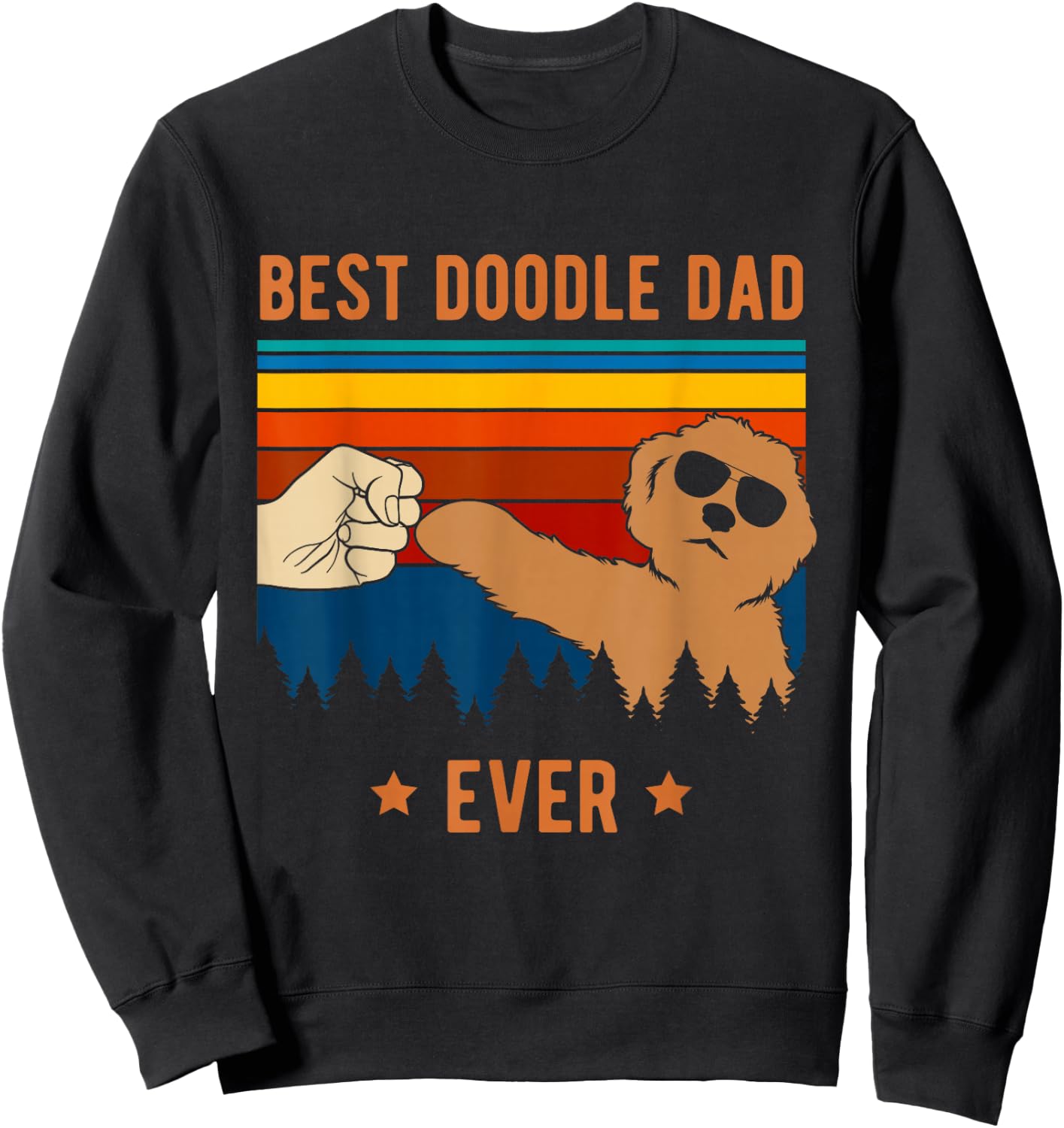 Best Doodle Dad Ever - Funny Dog Goldendoodle Labradoodle Small Sweatshirt - Sweatshirt | Black