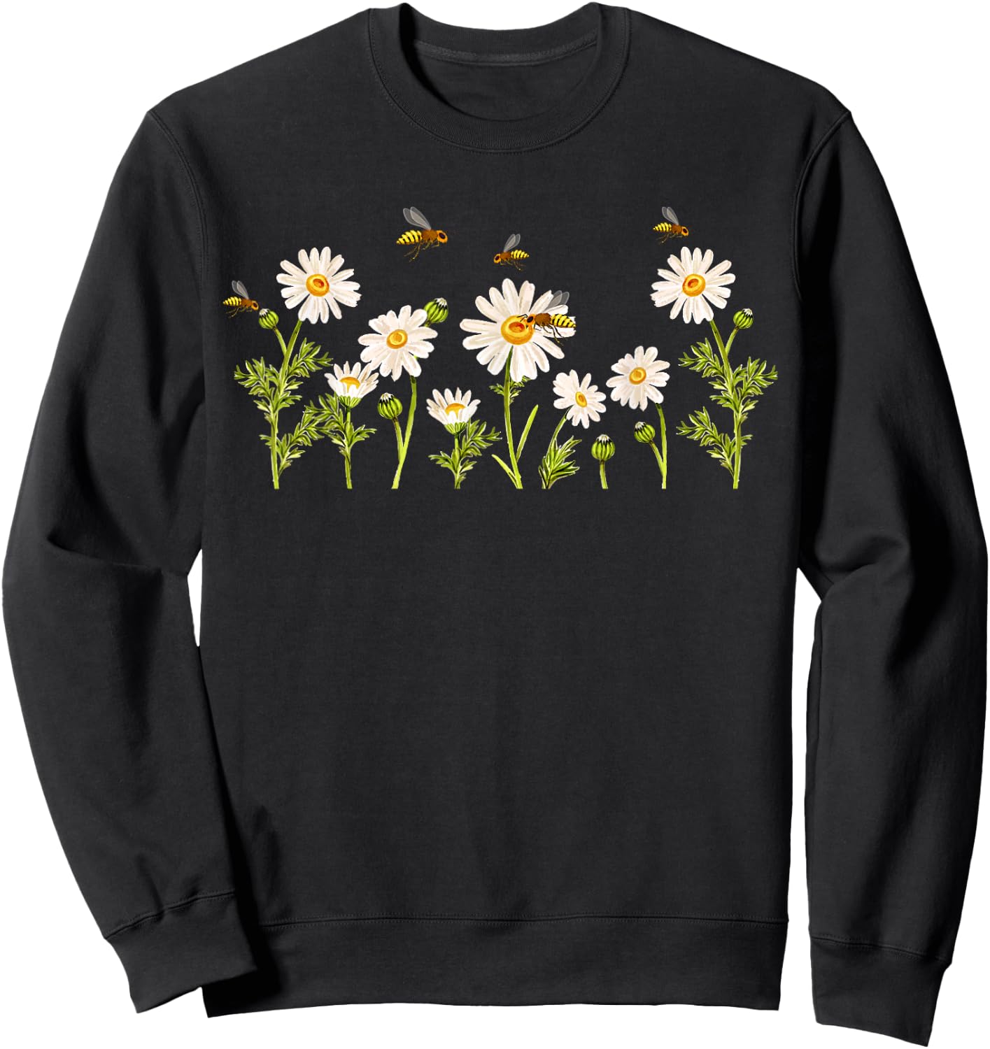 Marguerites Daisy Summer Daisies Flower Garden Gardeners Sweatshirt - Sweatshirt | Black