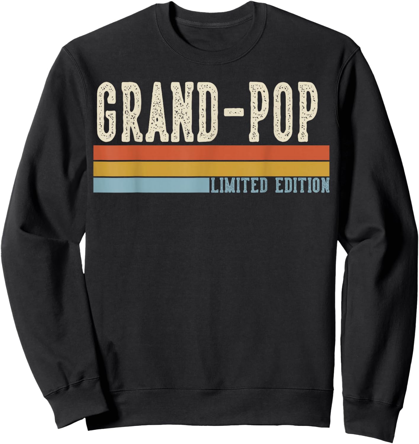 Grand-POP Vintage Grandpa Retro Fathers Day Sweatshirt - Sweatshirt | Black