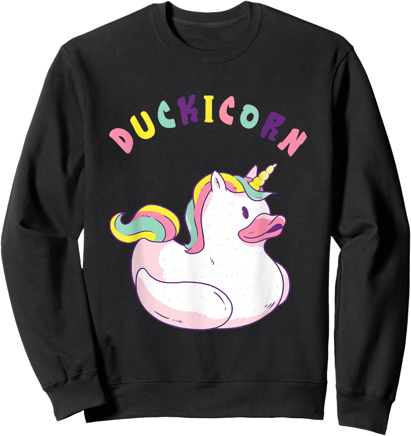 Rubber Duck Unicorn Cute Duckie Funny Rubber Duck Lover Sweatshirt - Sweatshirt | Black