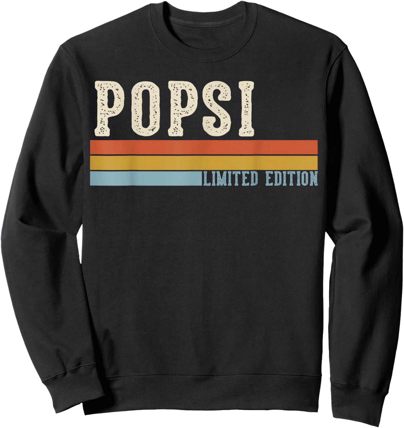 Popsi Vintage Grandpa Retro Fathers Day Sweatshirt - Sweatshirt | Black