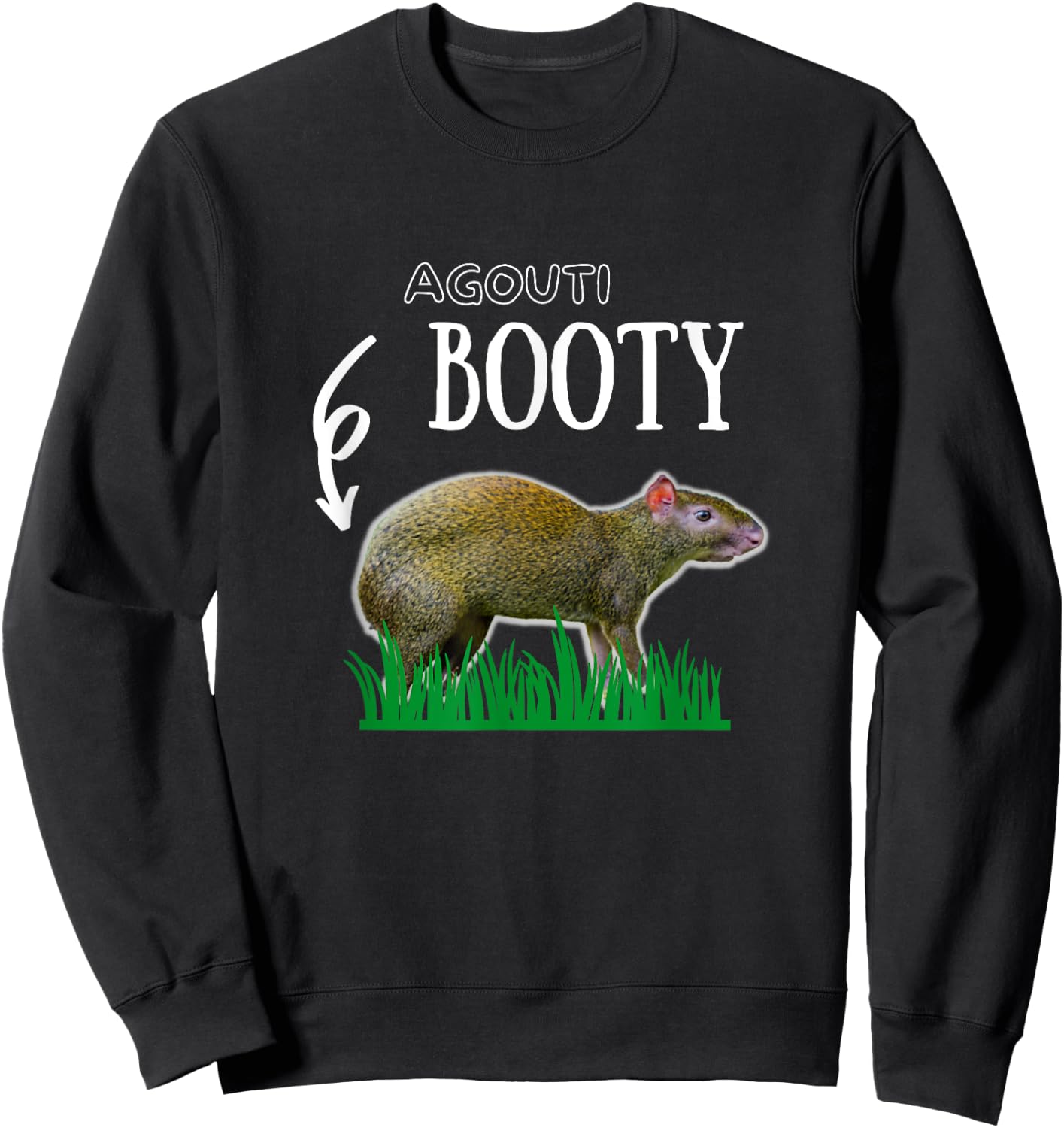 Agouti Animal Funny Grass Meme Men Women Kids Sweatshirt - Sweatshirt | Black