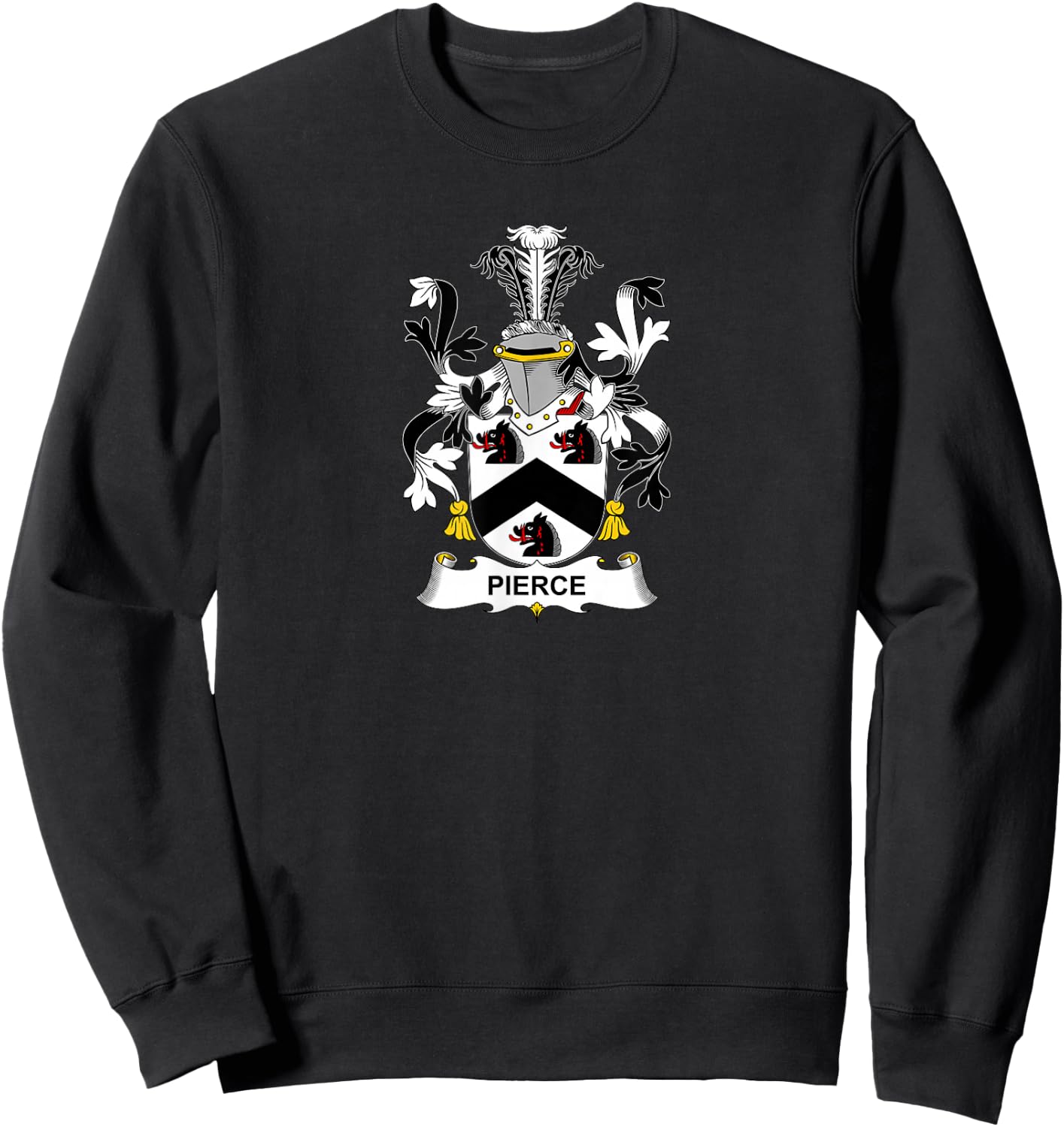 Pierce Coat of Arms - Family Crest Sweatshirt - Sweatshirt | Black