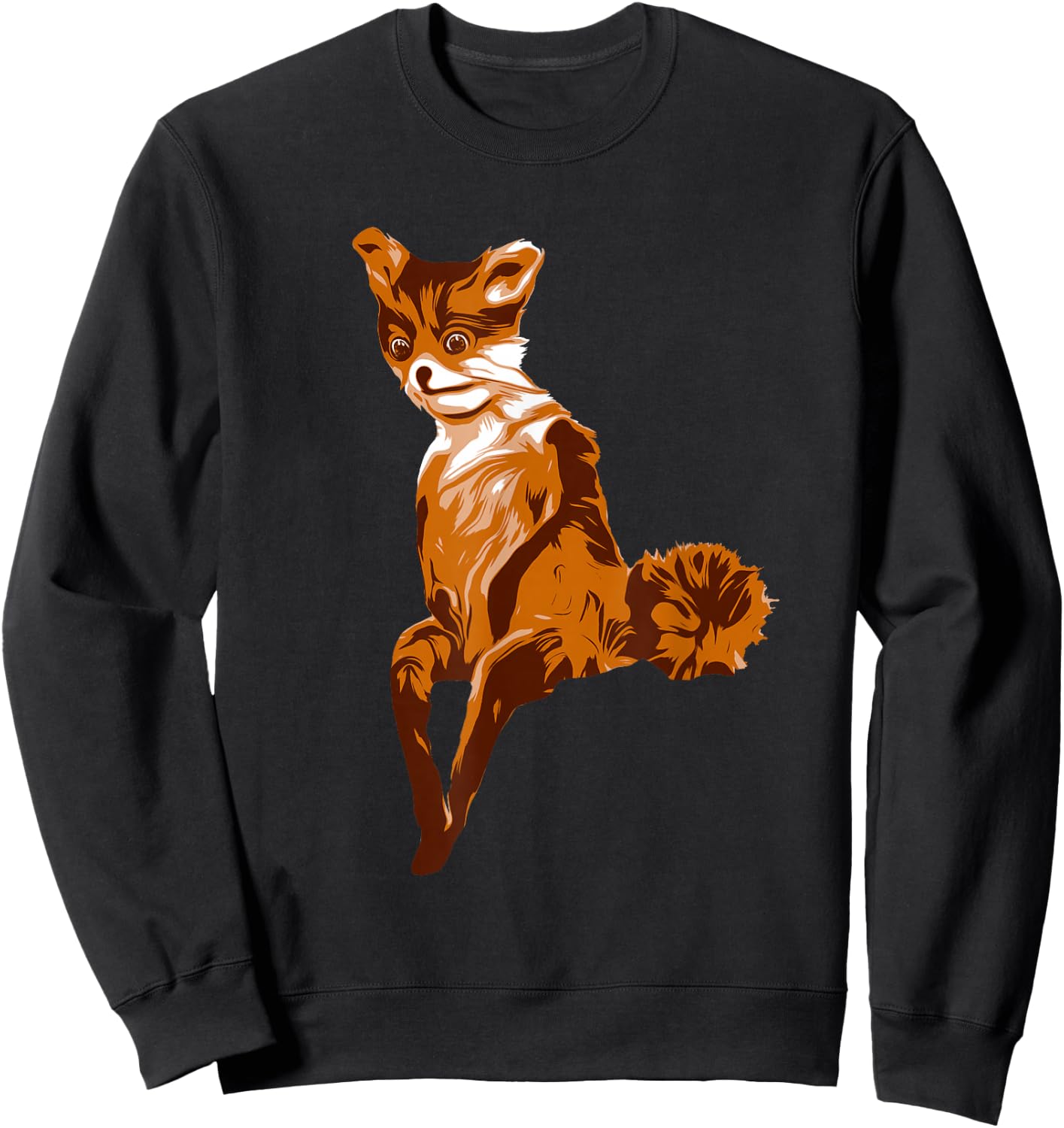 Stoned Fox - Funny Meme Sweatshirt - Sweatshirt | Black
