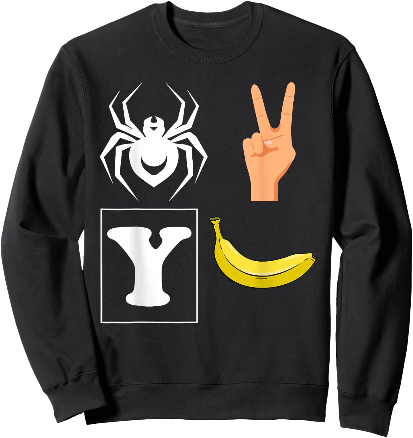 Spider 2 Y Banana Shirt - Football Lover Player Sweatshirt - Sweatshirt | Black