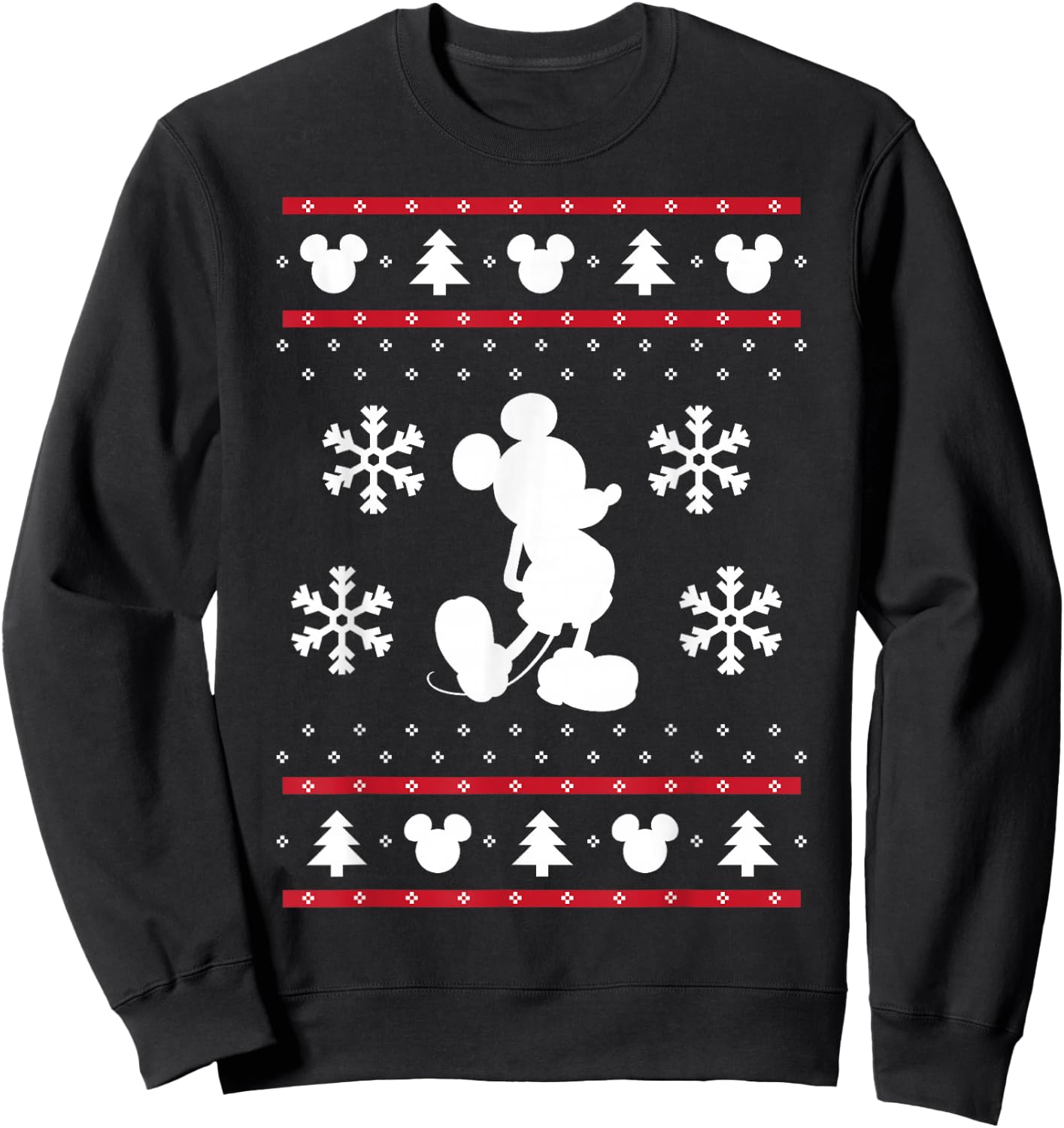 Disney - White Mickey Mouse Holiday Sweatshirt - Sweatshirt | Black