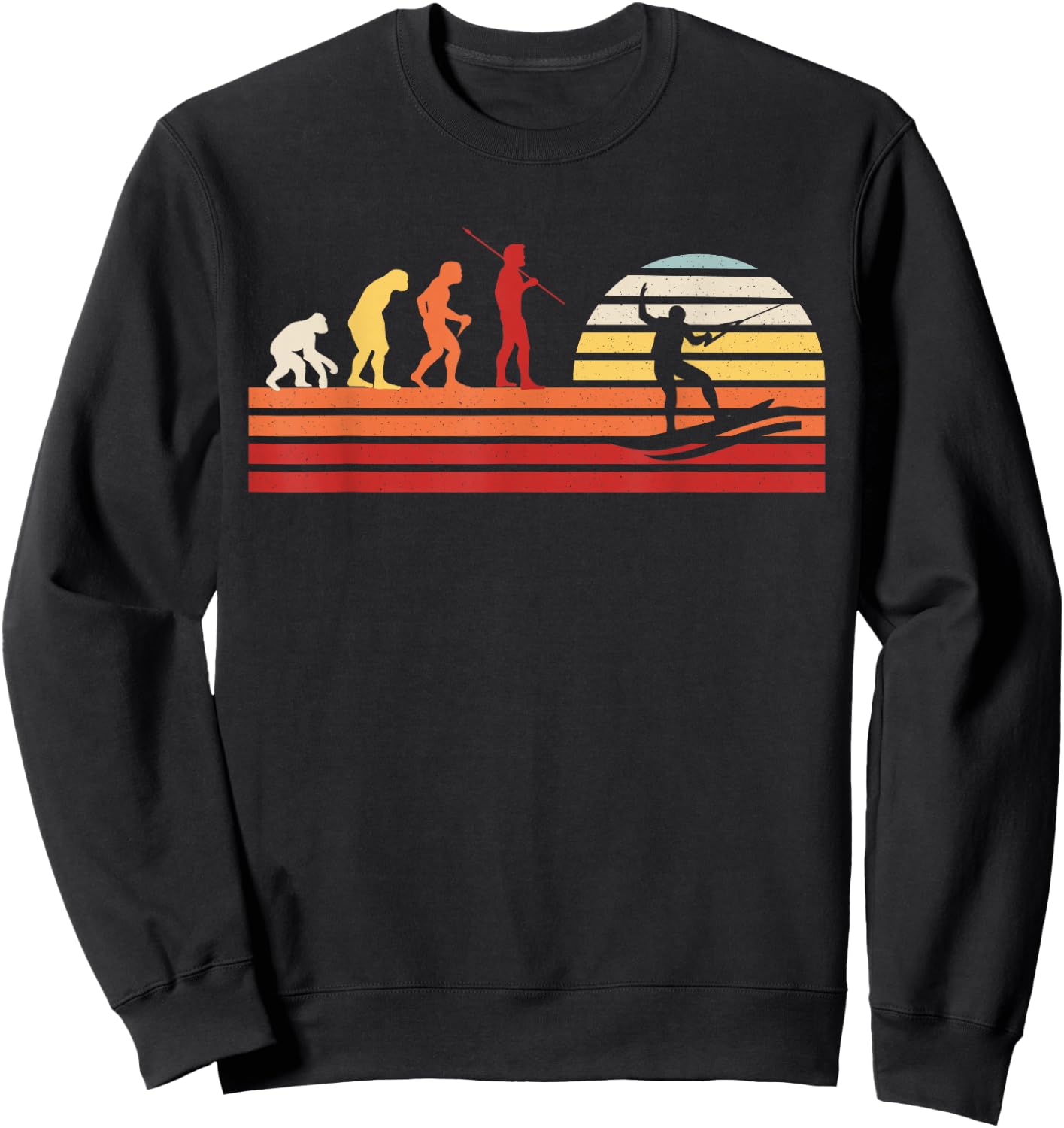 Retro Wakeboarder Wakeboard - Vintage Wakeboarding Sweatshirt - Sweatshirt | Black