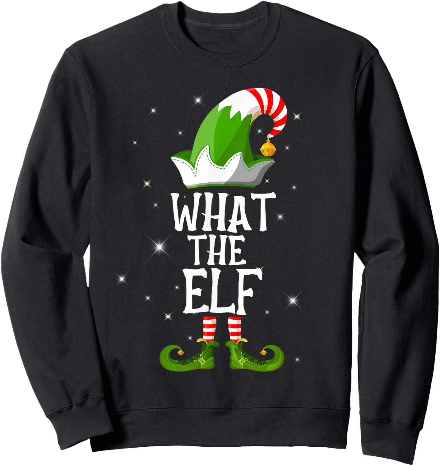 What The Elf Family Matching Group Christmas Sweatshirt - Sweatshirt | Black