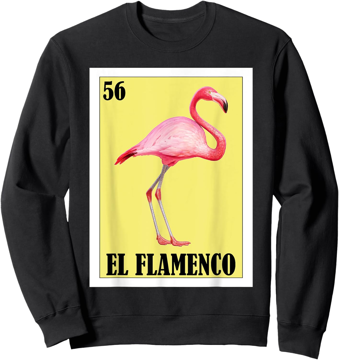 Funny Mexican Flamingo Design - El Flamenco Sweatshirt - Sweatshirt | Black