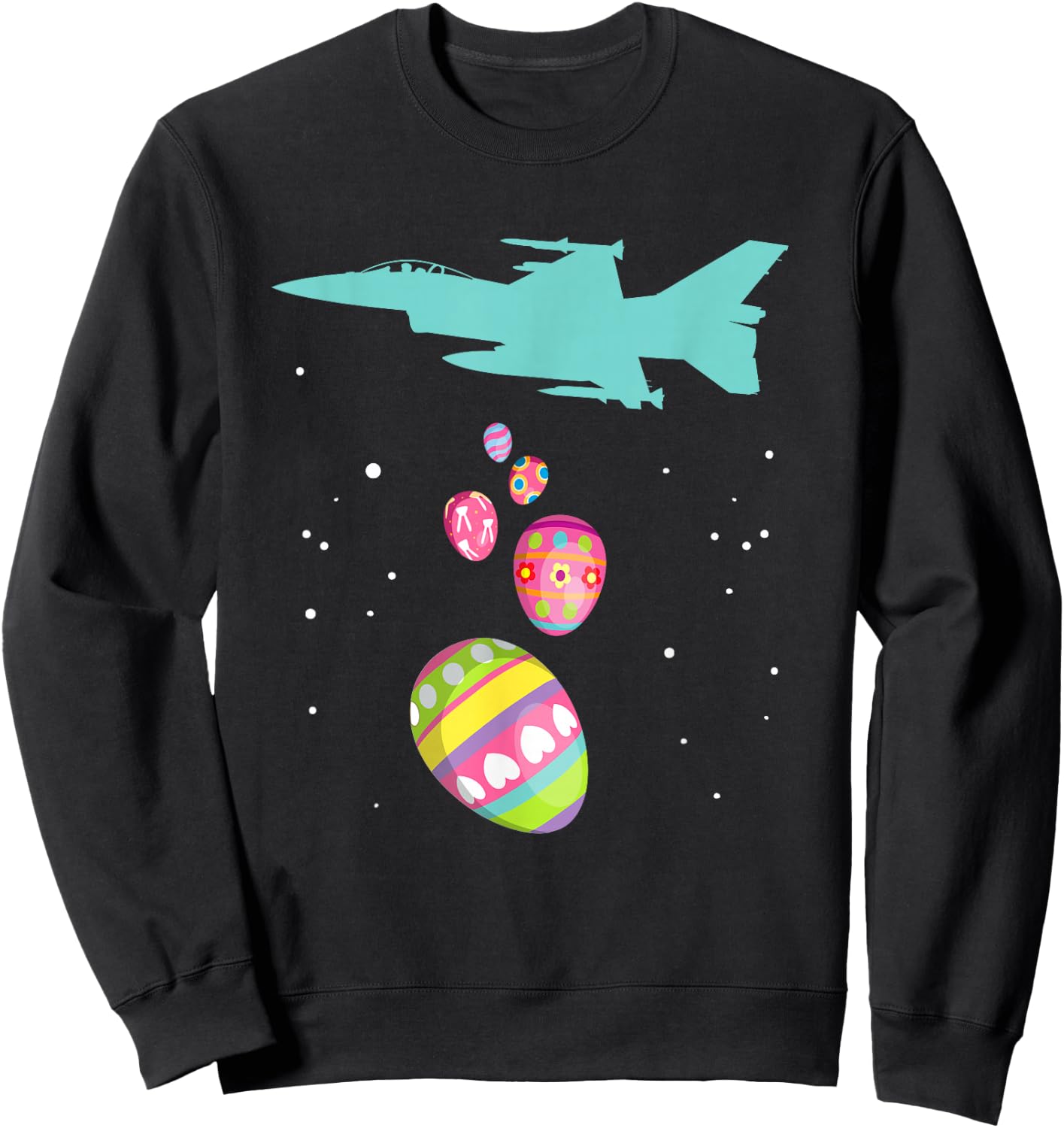 Easter Plane Pilot Shirt For Easter Break Easter Day Sweatshirt - Sweatshirt | Black