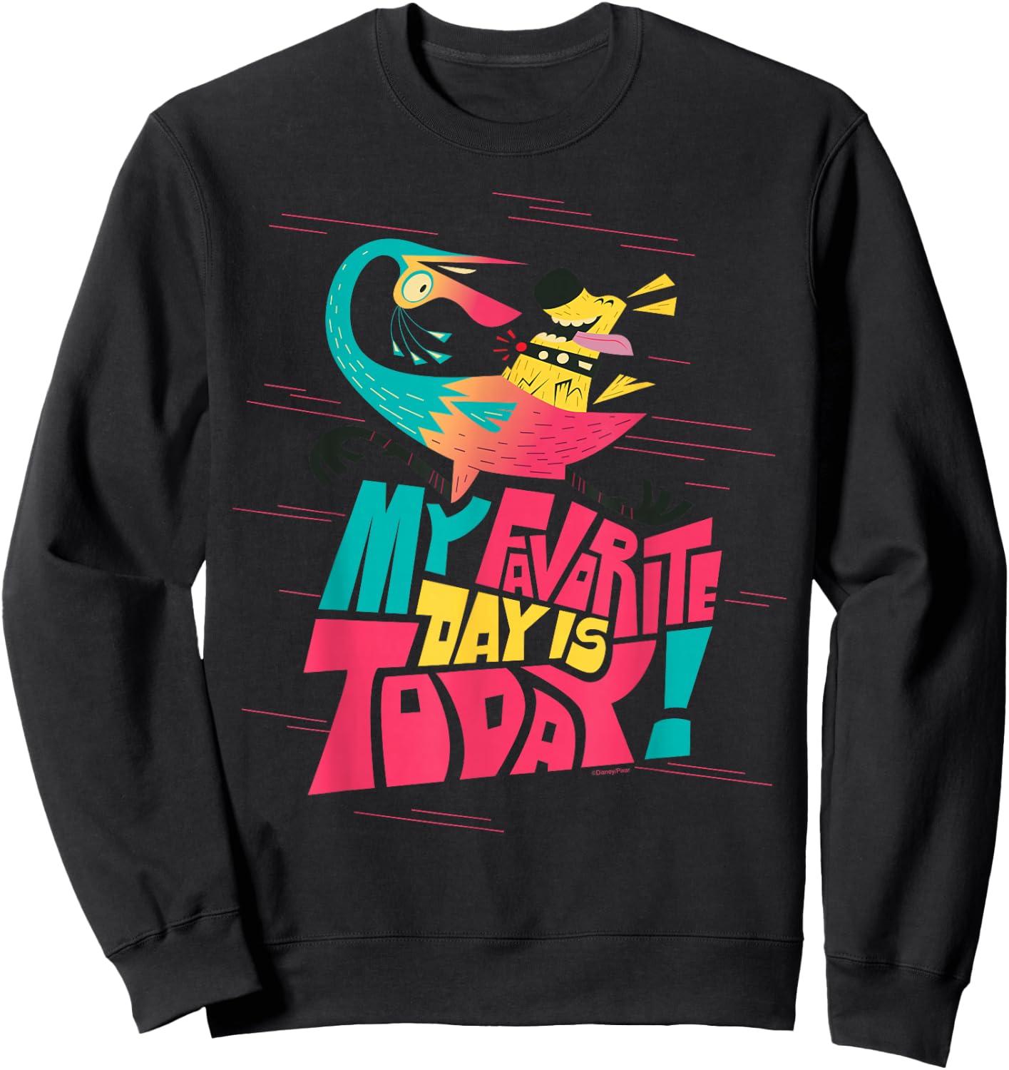 Disney and Pixar’s Up Kevin Dug My Favorite Day is Today Sweatshirt - Sweatshirt | Black