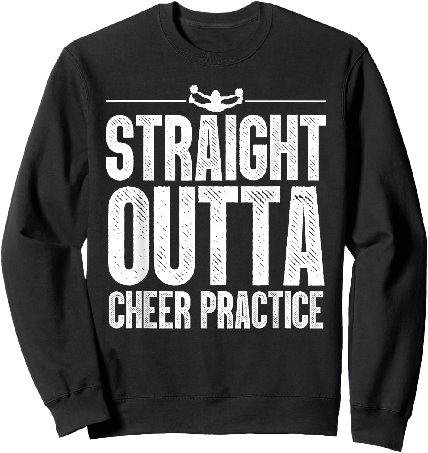 Funny Cheerleader Art Women Girls Cheer Flyer Cheerleading Sweatshirt - Sweatshirt | Black