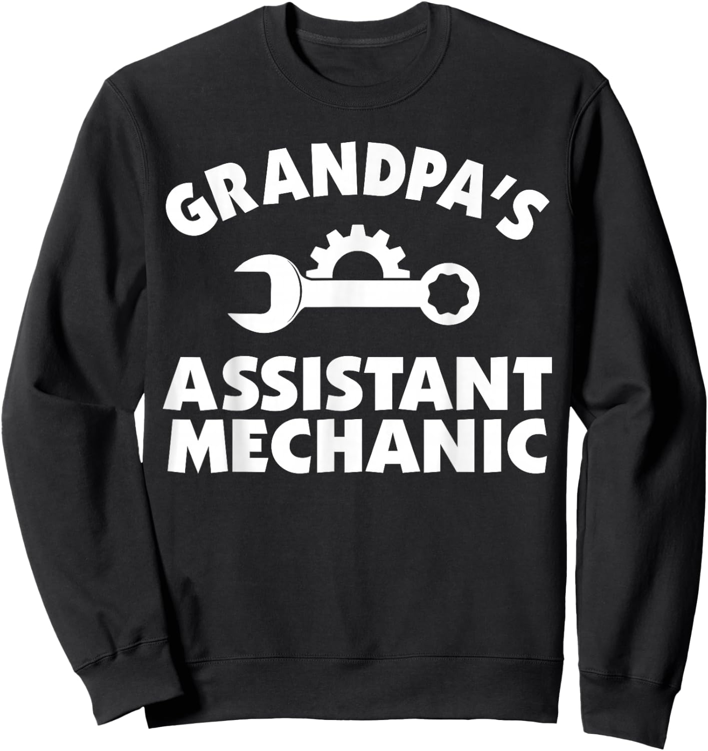 Grandpa Assistant Car Mechanic for Children Sweatshirt - Sweatshirt | Black