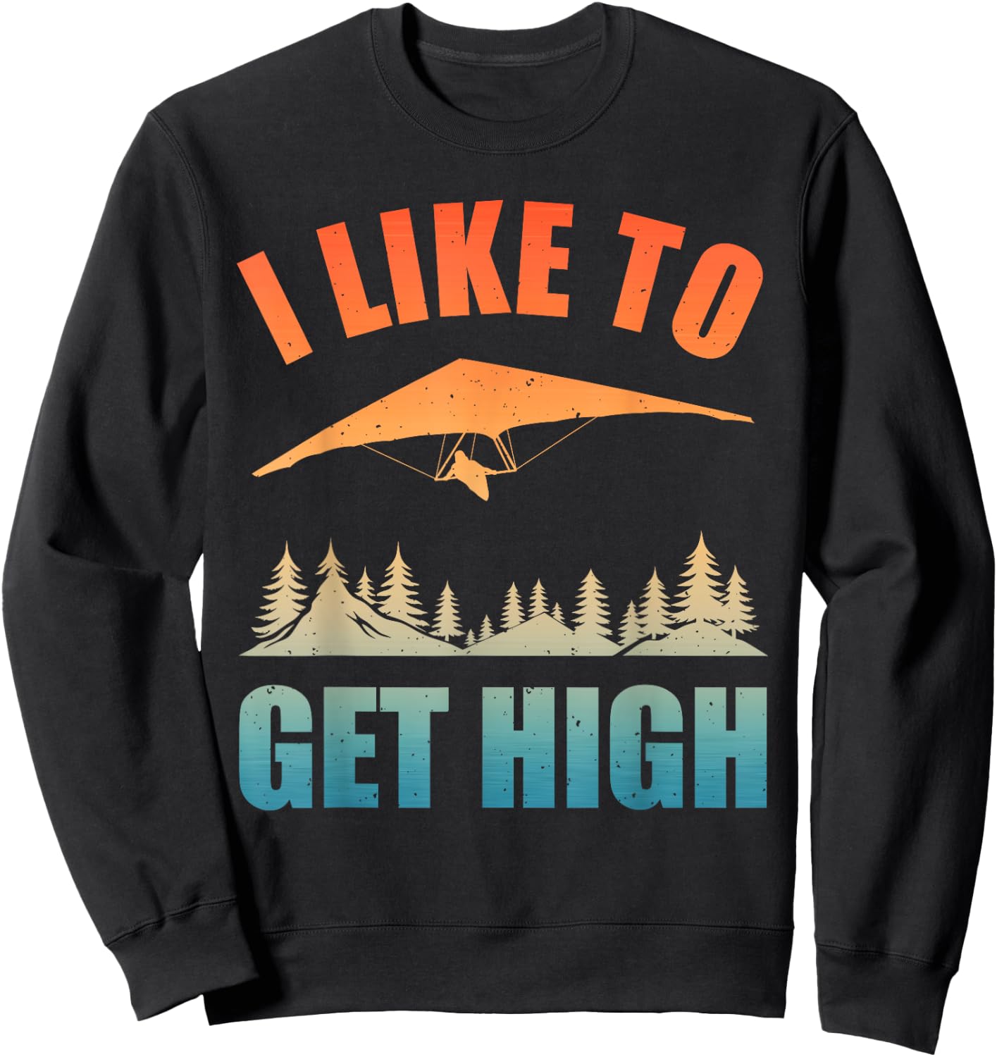 Cool Hang Glider Art Women Hang Glide Hang Gliding Sweatshirt - Sweatshirt | Black
