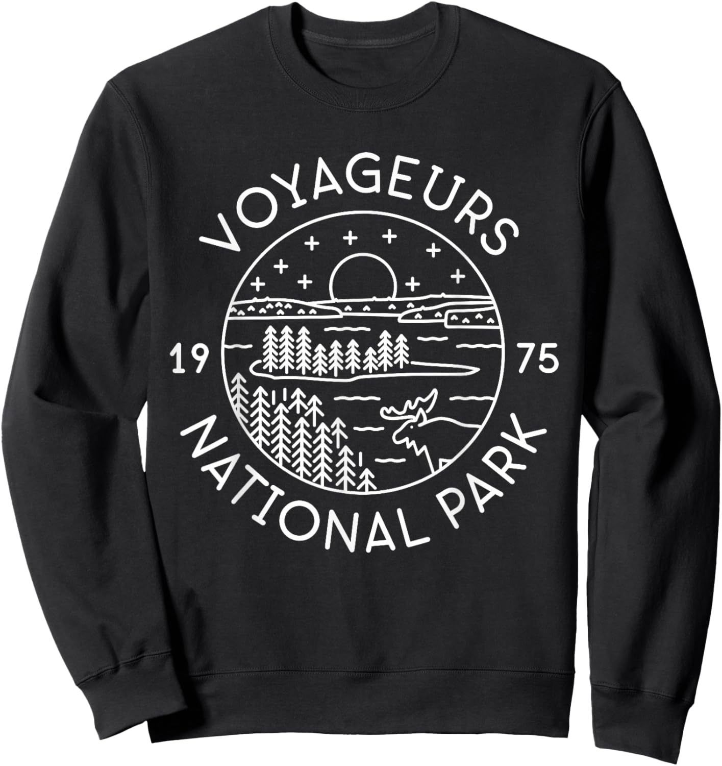 Voyageurs National Park 1975 Minnesota Sweatshirt - Sweatshirt | Black