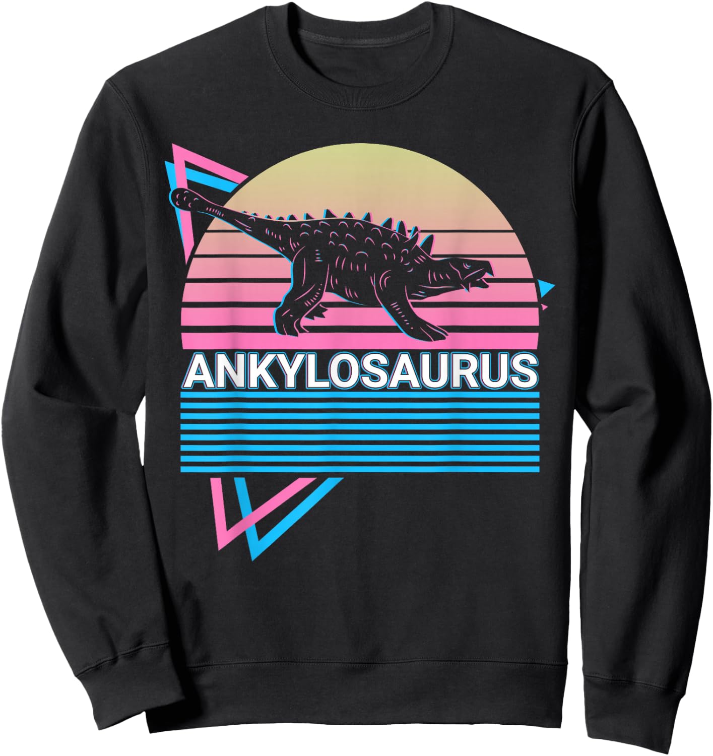 Ankylosaurus Dinosaur Retro Sweatshirt - Sweatshirt | Black