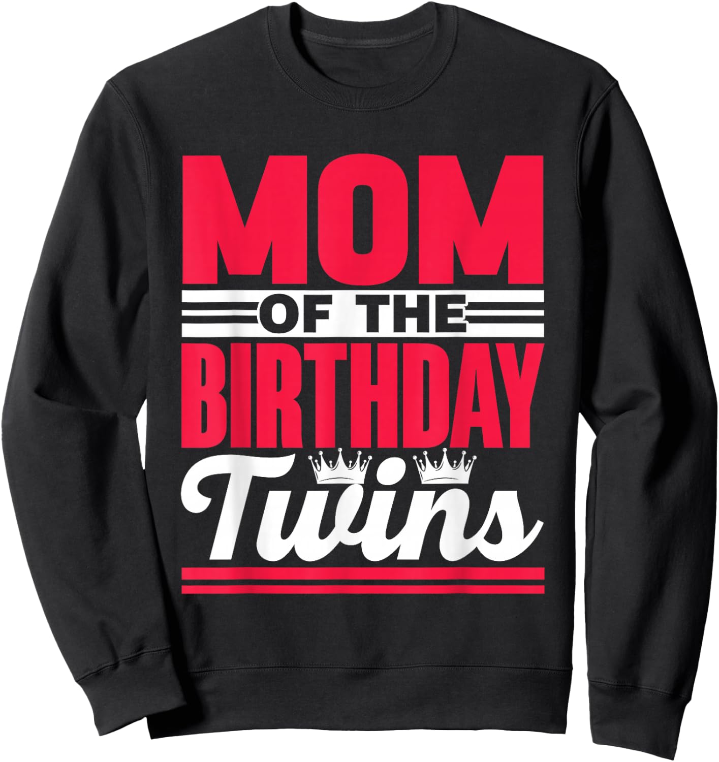 Mother of the Birthday Twins Birthday Twin Mum Sweatshirt - Sweatshirt | Black