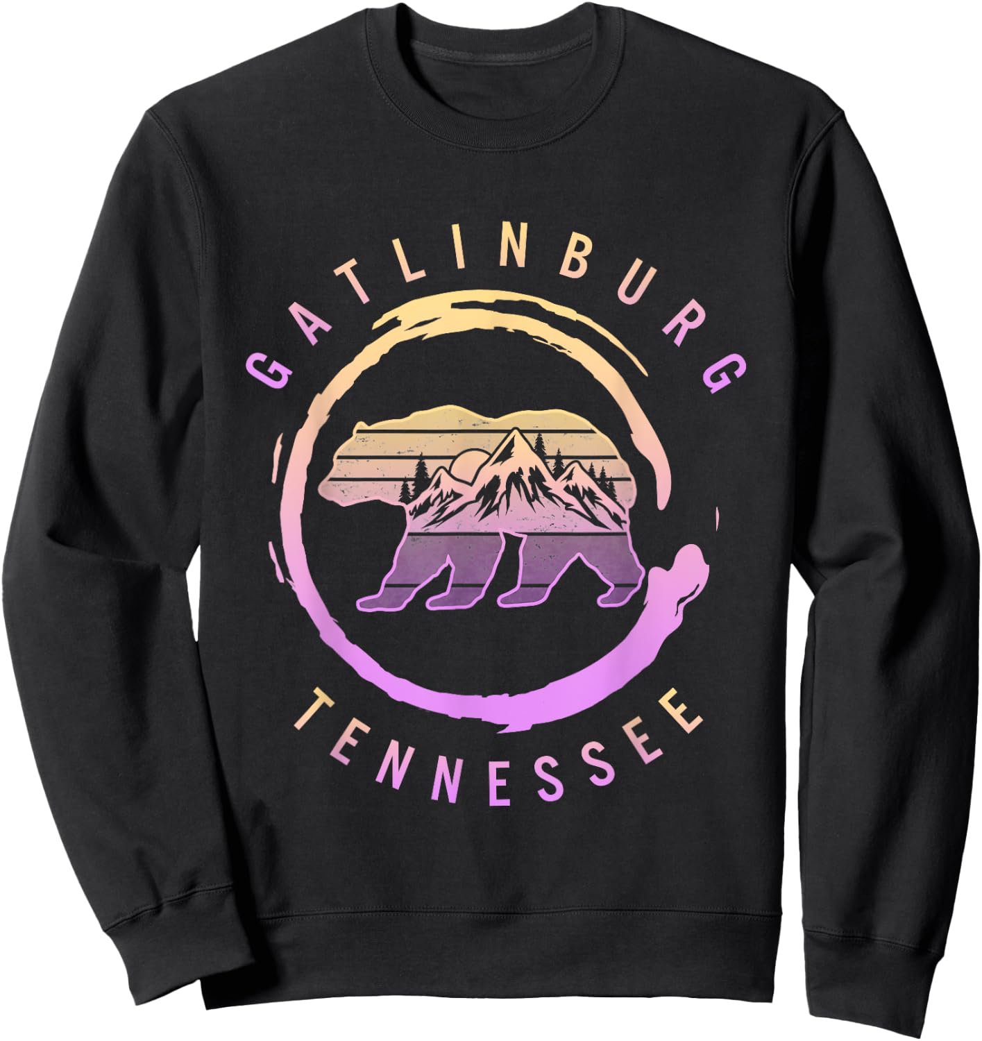 Gatlinburg Tennessee Great Smoky Mountains Bear Souvenir Sweatshirt - Sweatshirt | Black