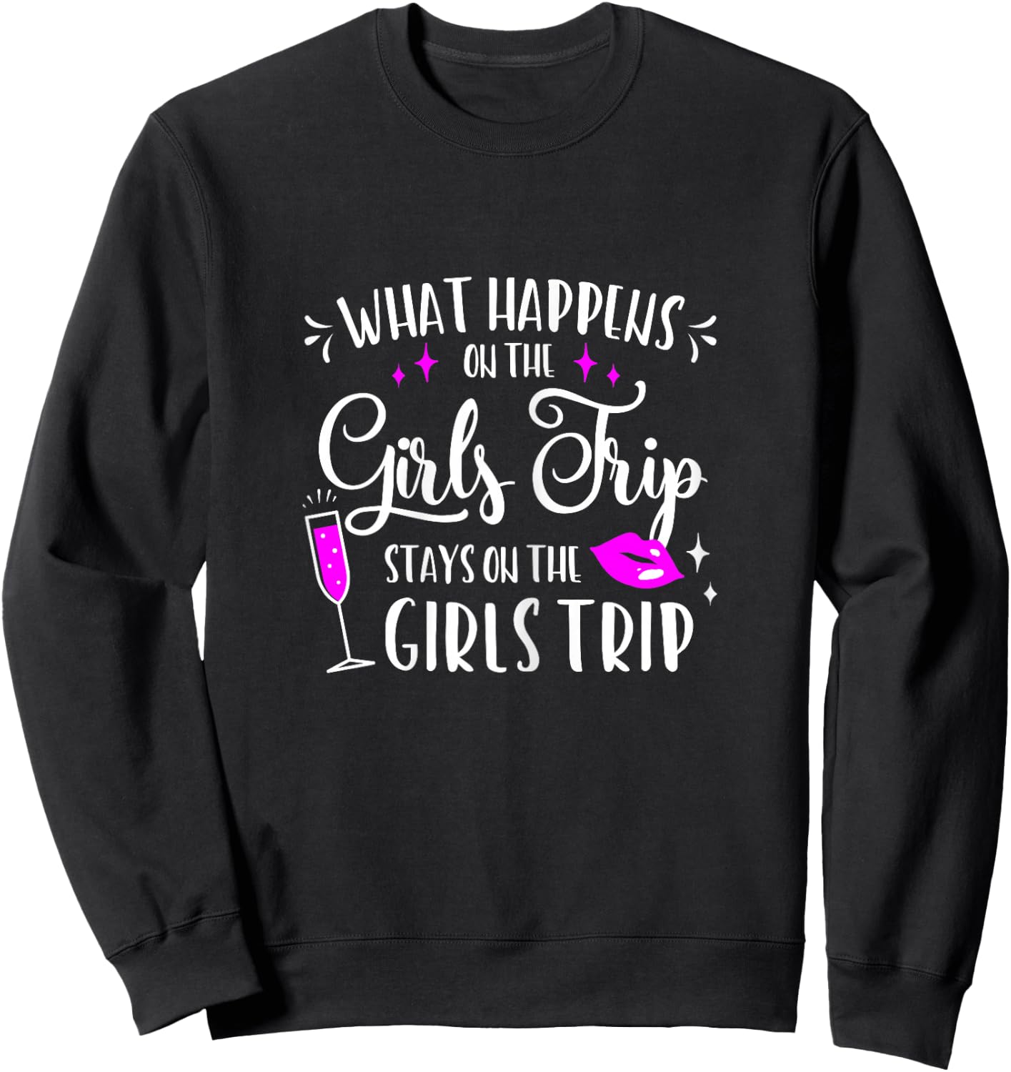 Girls Trip Getaway Matching Vacation Girls Weekend Sweatshirt - Sweatshirt | Black