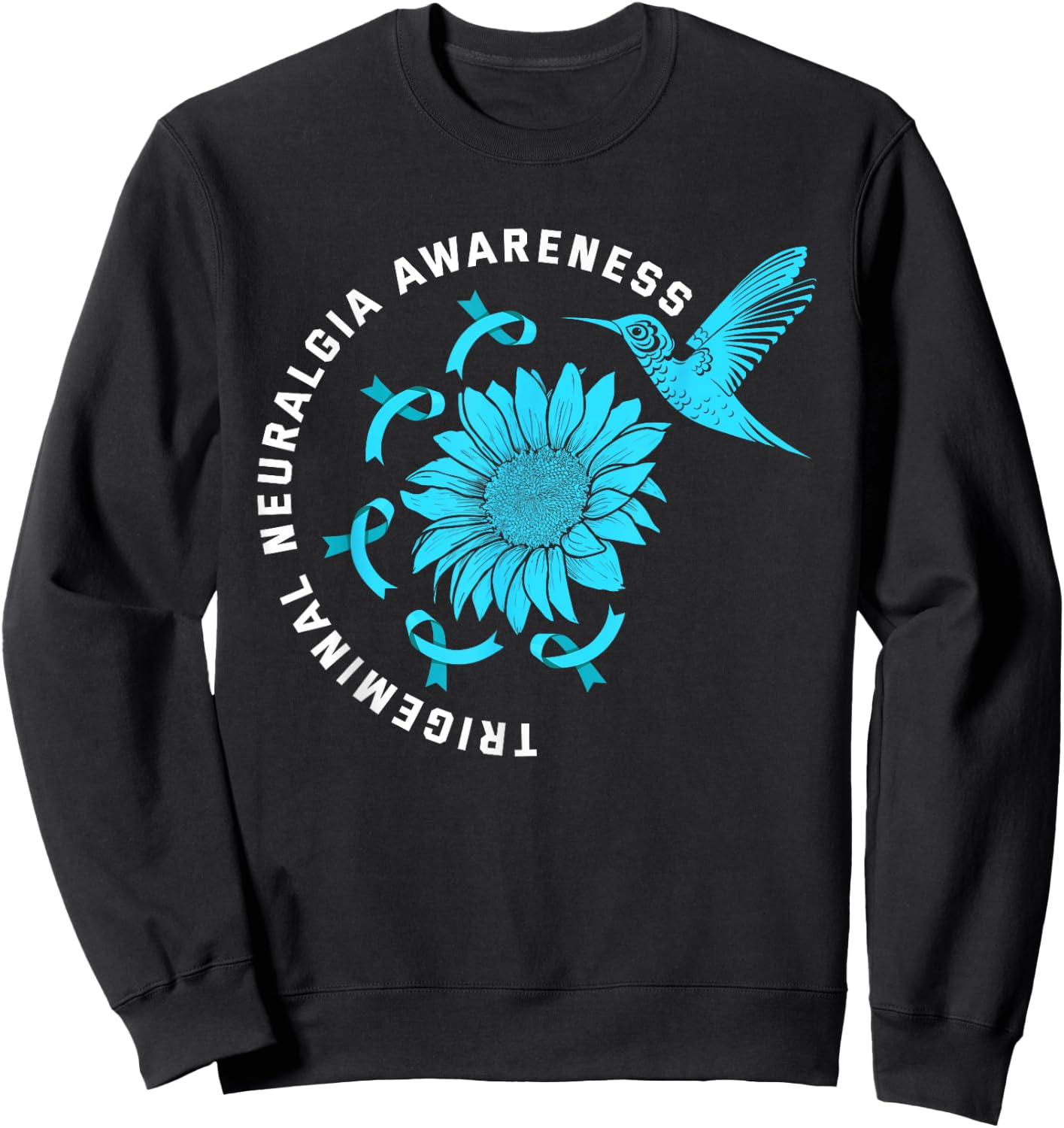 Trigeminal Neuralgia Warrior Trigeminal Neuralgia Awareness Sweatshirt - Sweatshirt | Black