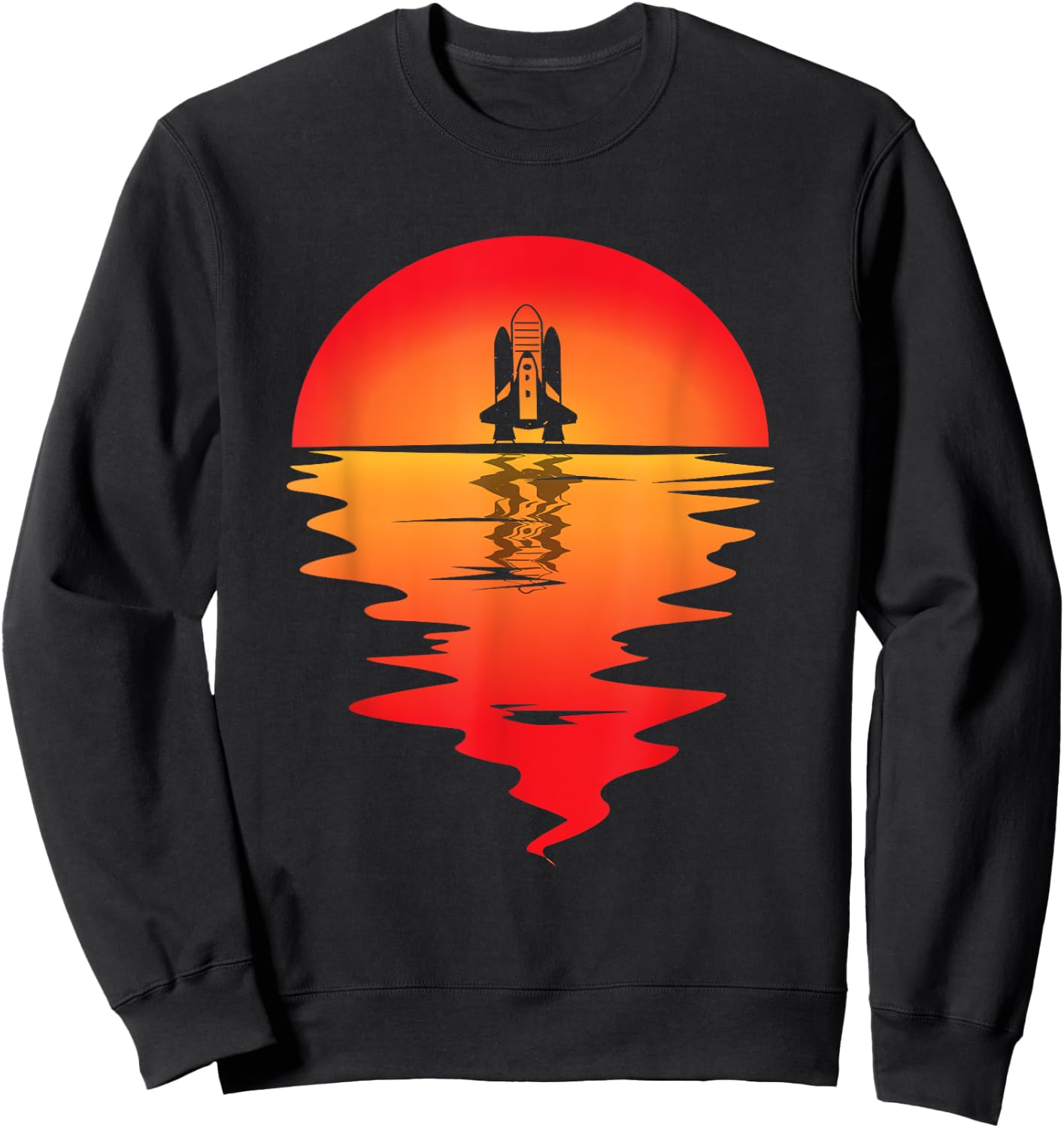Vintage Sunset Aerospace Engineer Aerospace Engineering Sweatshirt - Sweatshirt | Black