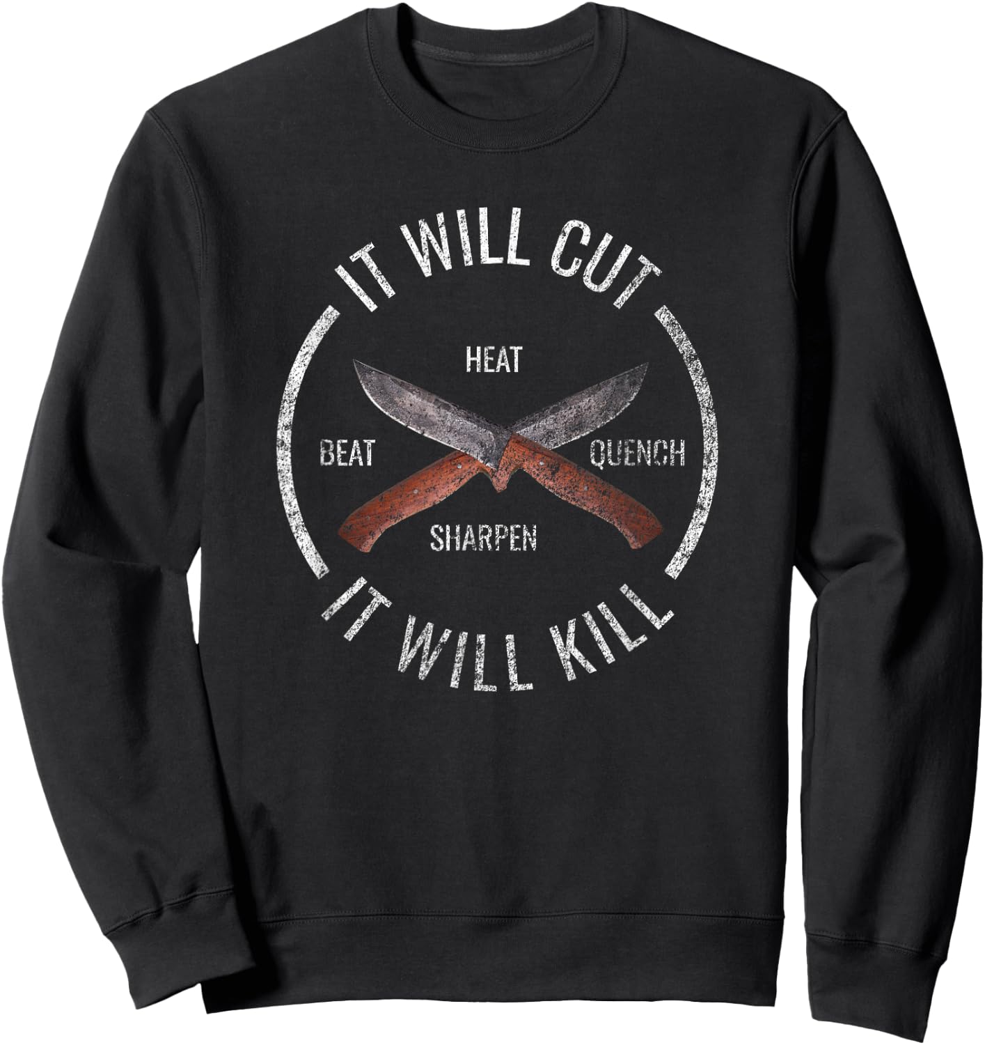 Fire Forged Knife Blacksmith Sword I'd Hit That Sweatshirt - Sweatshirt | Black