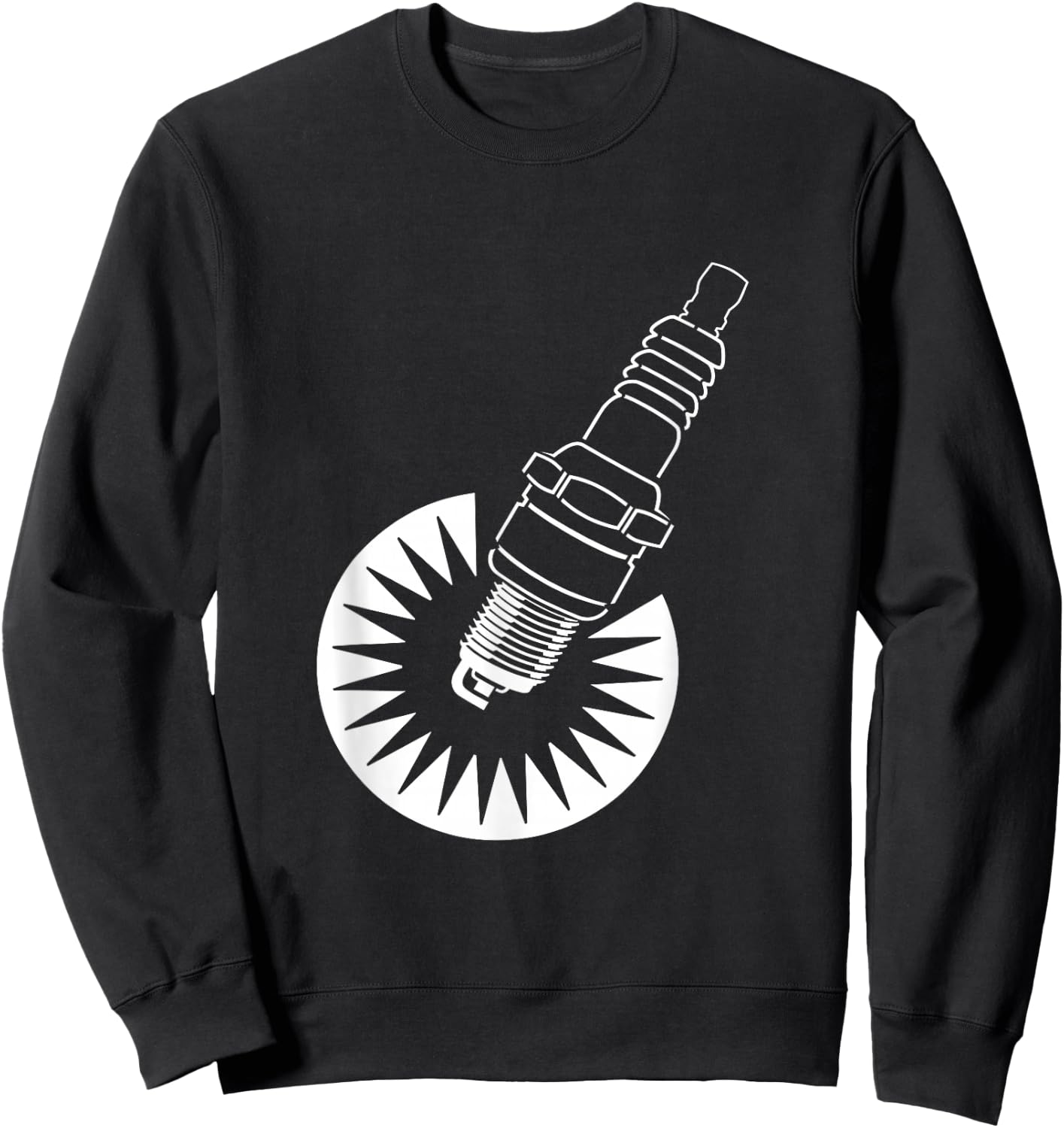 Spark Plug Vintage Retro Style Sweatshirt - Sweatshirt | Black