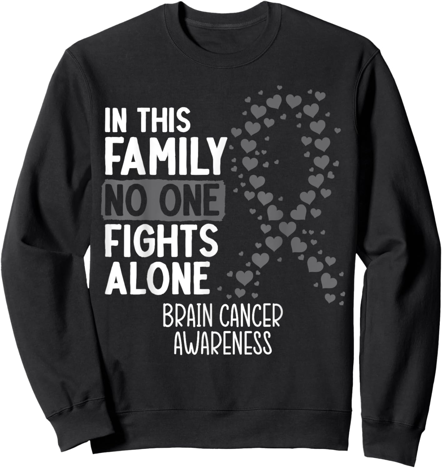 Cancer Survivor Brain Cancer Awareness Gift Sweatshirt - Sweatshirt | Black