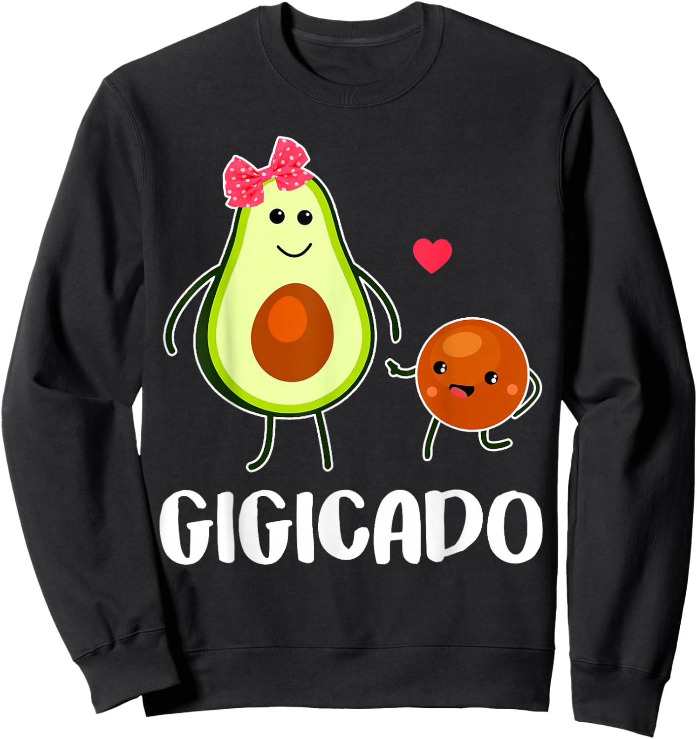 Gigicado Cute Avocado Pregnant Grandma Women Gifts Sweatshirt - Sweatshirt | Black