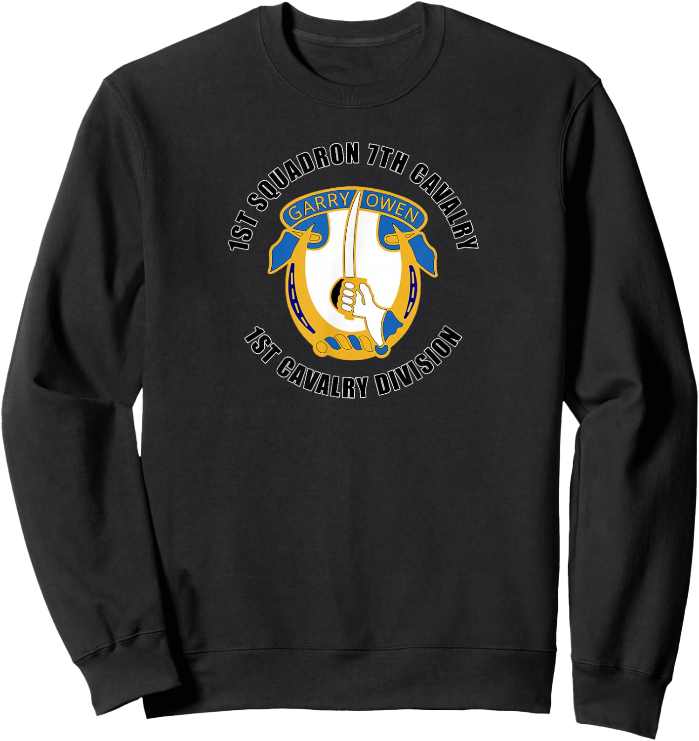 1st Squadron 7th Cavalry 1st Cavalry Division Veteran Sweatshirt - Sweatshirt | Black