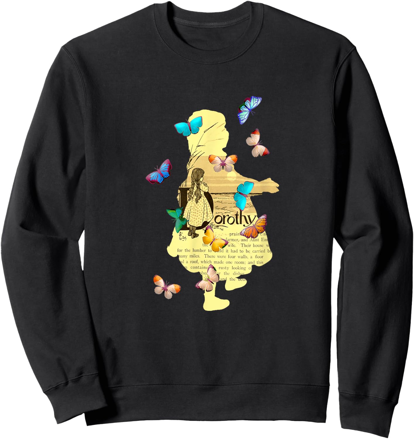 Dorothy Gale Wizard of Oz, Vintage Fairy Tale Book Art Style Sweatshirt - Sweatshirt | Black