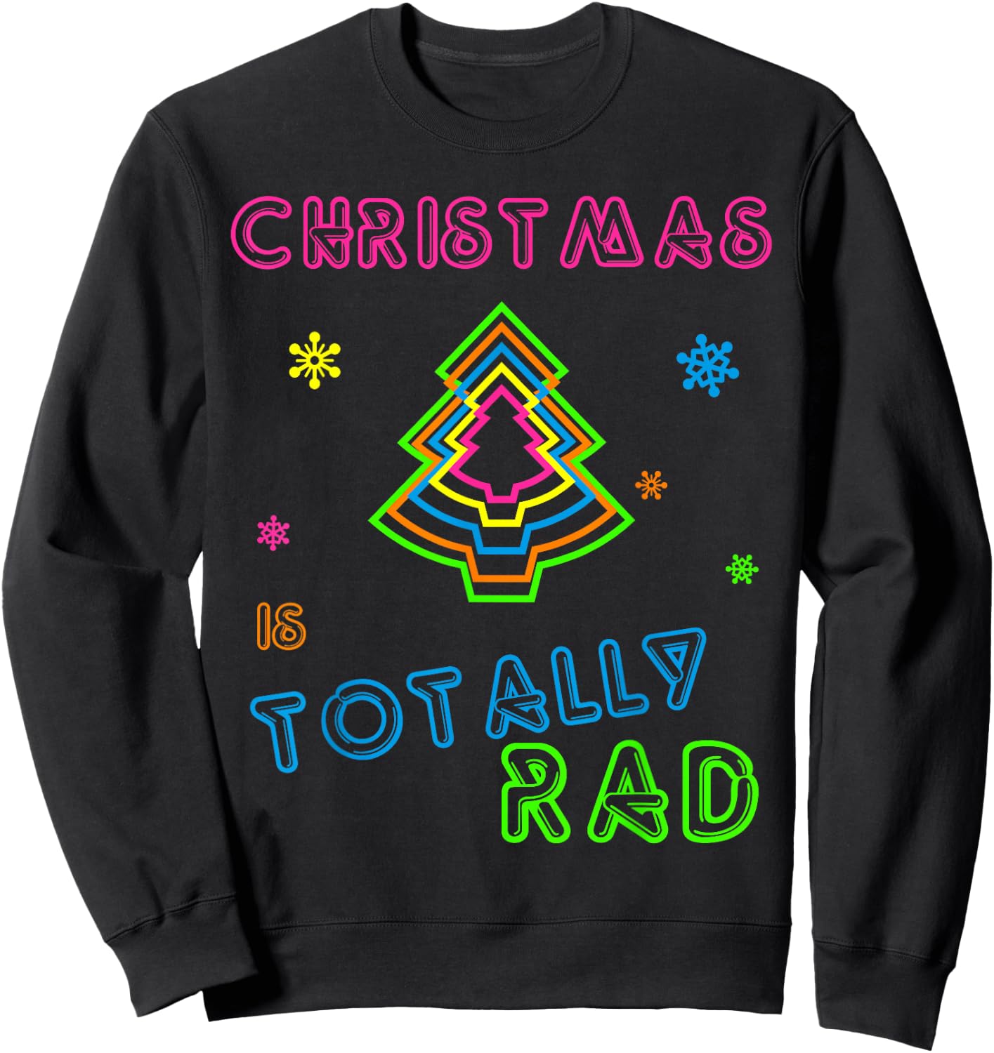 80’s Christmas - Ugly Christmas or Women Sweatshirt - Sweatshirt | Black