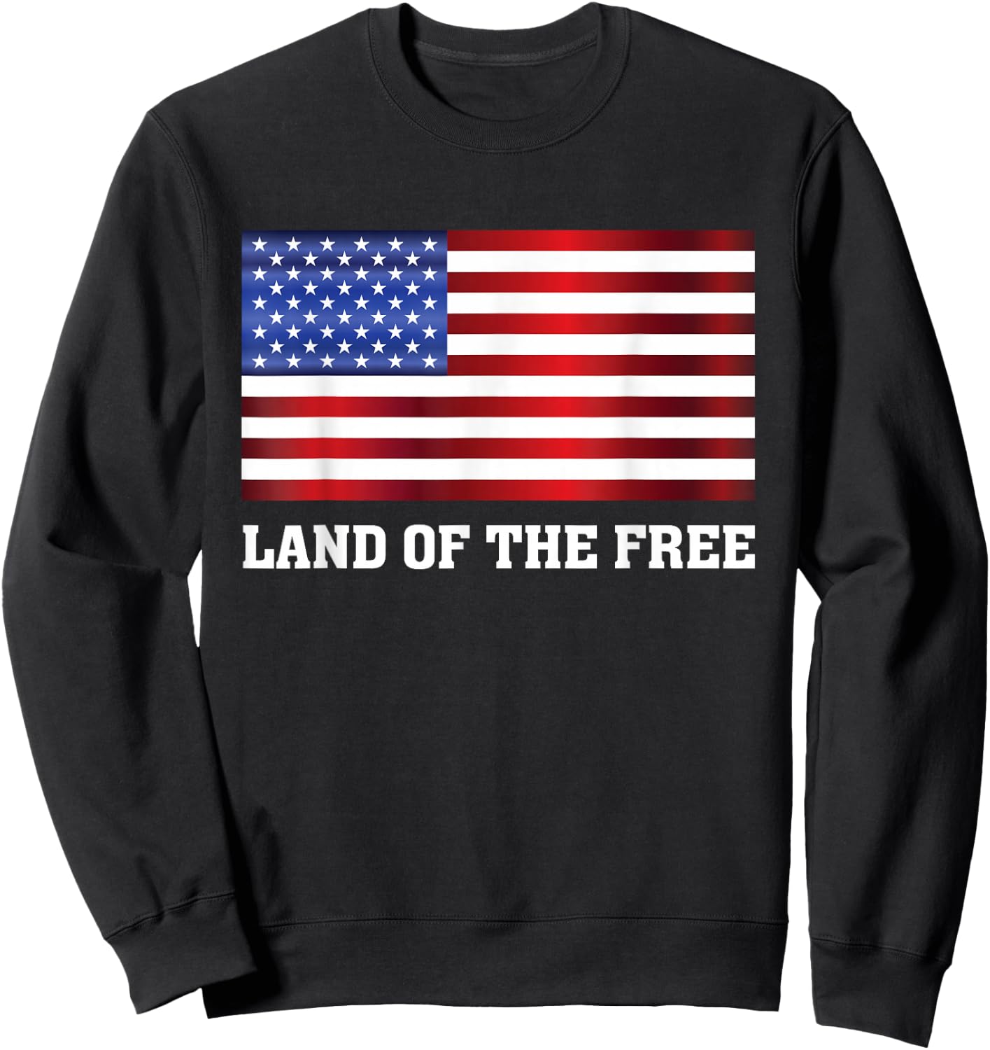 American Flag Land of the free - USA - America Pride Sweatshirt - Sweatshirt | Black