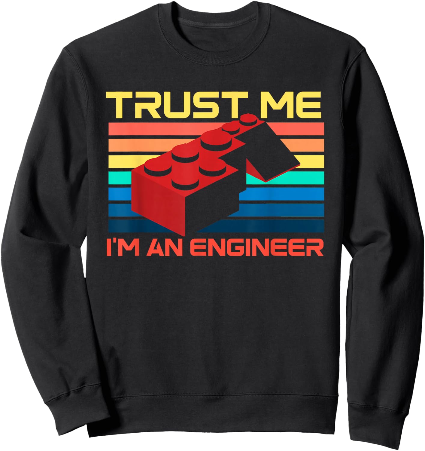 Engineer Master Builder Building Blocks Bricks Bricklayer Small Sweatshirt - Sweatshirt | Black