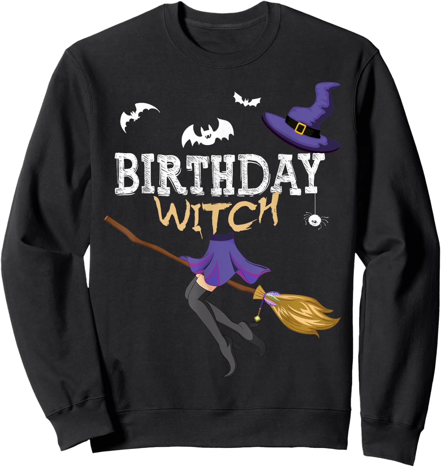 Funny Halloween I'm the Cool Birthday Witch Matching Group Sweatshirt - Sweatshirt | Black