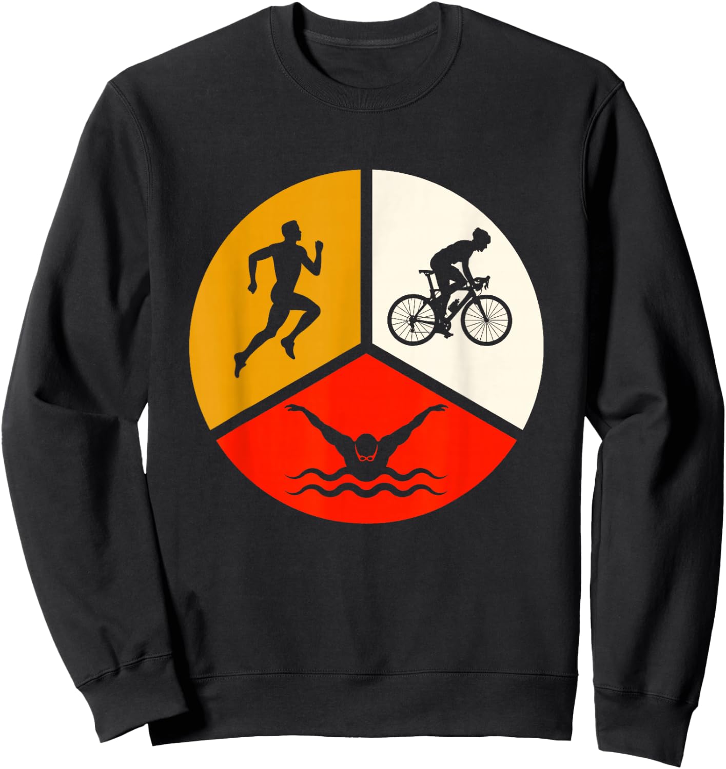 Perfect Triathlon Sport Design Swim Bike Run Triathlete Sweatshirt - Sweatshirt | Black