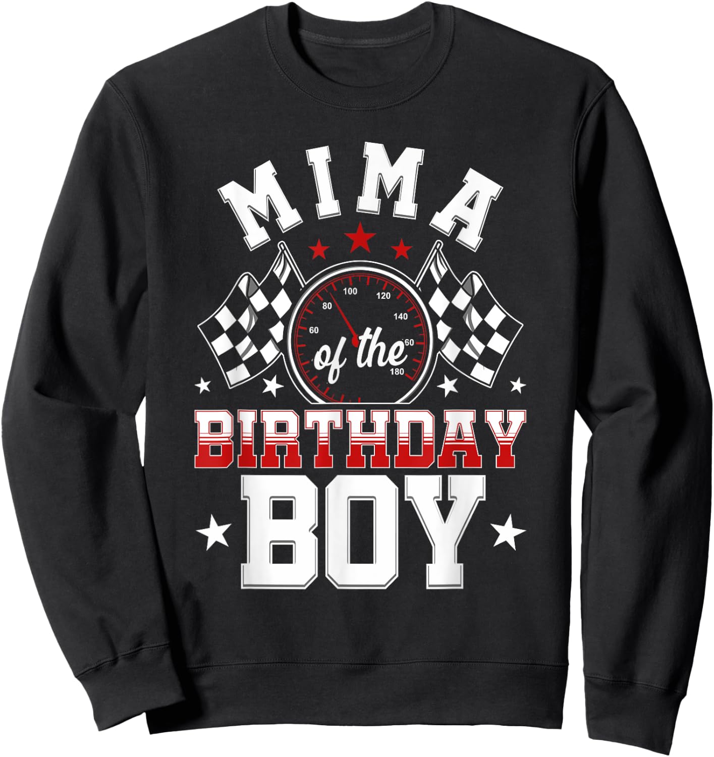 Race Car Party Mima of The Birthday Boy Racing Family Sweatshirt - Sweatshirt | Black