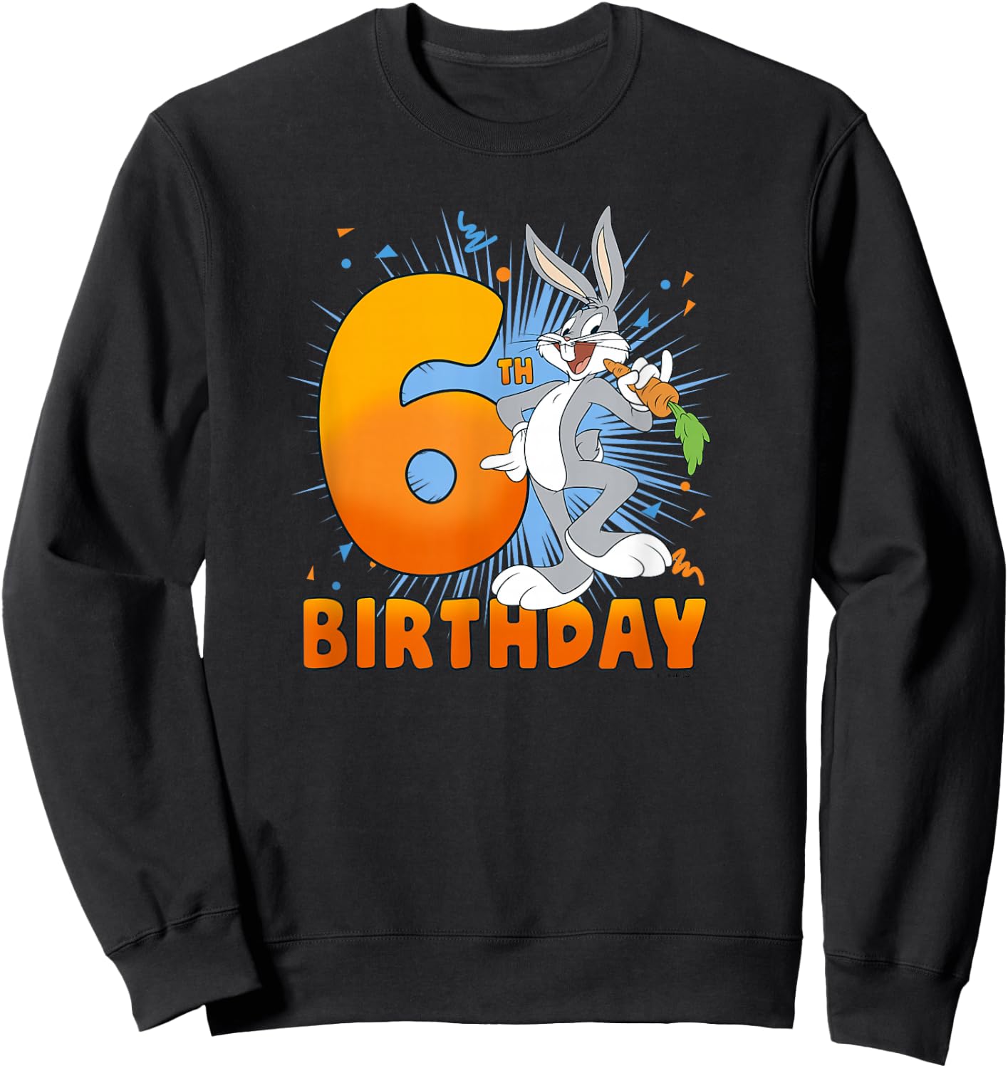Looney Tunes Bugs Bunny 6th Birthday Sweatshirt - Sweatshirt | Black