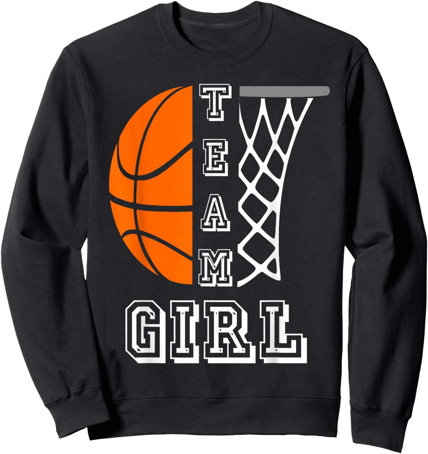 Basketball Gender Reveal Team Girl Sweatshirt - Sweatshirt | Black
