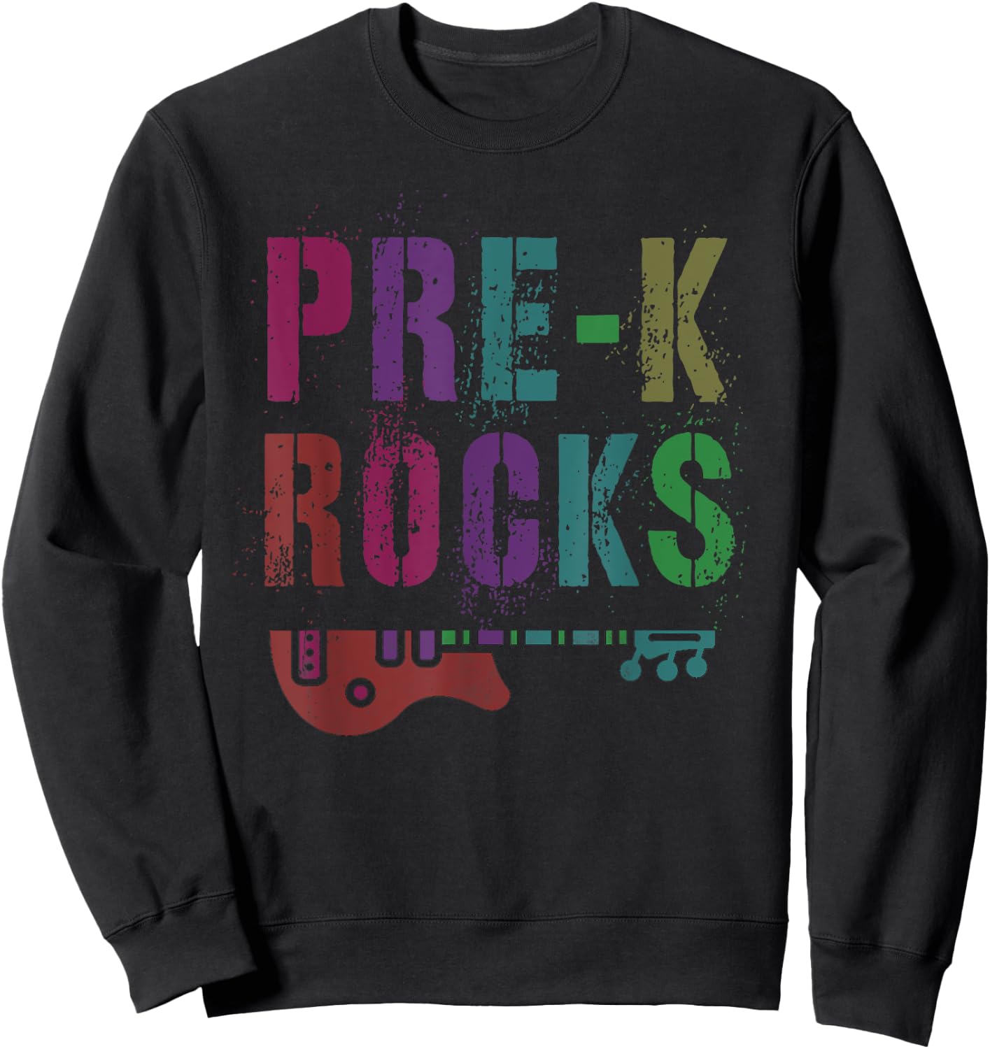 PRE-K ROCKS Teacher Rockstar Ready Crush PreK Bruh We Back Sweatshirt - Sweatshirt | Black