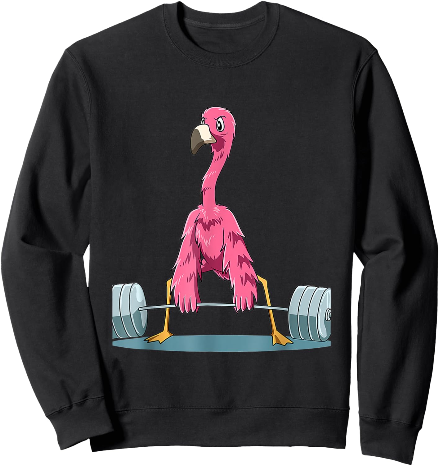 Weightlifting Flamingo Deadlifting Flamingo Powerl Sweatshirt - Sweatshirt | Black