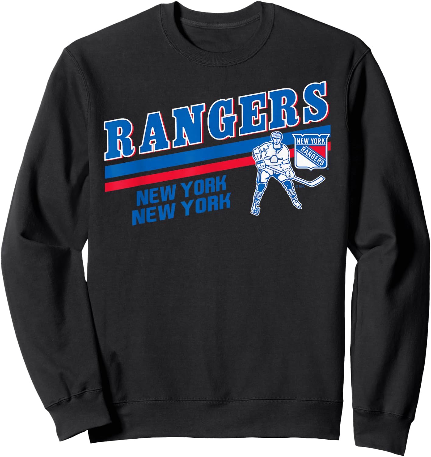 New York Rangers Player Black Officially Licensed Sweatshirt - Sweatshirt | Black