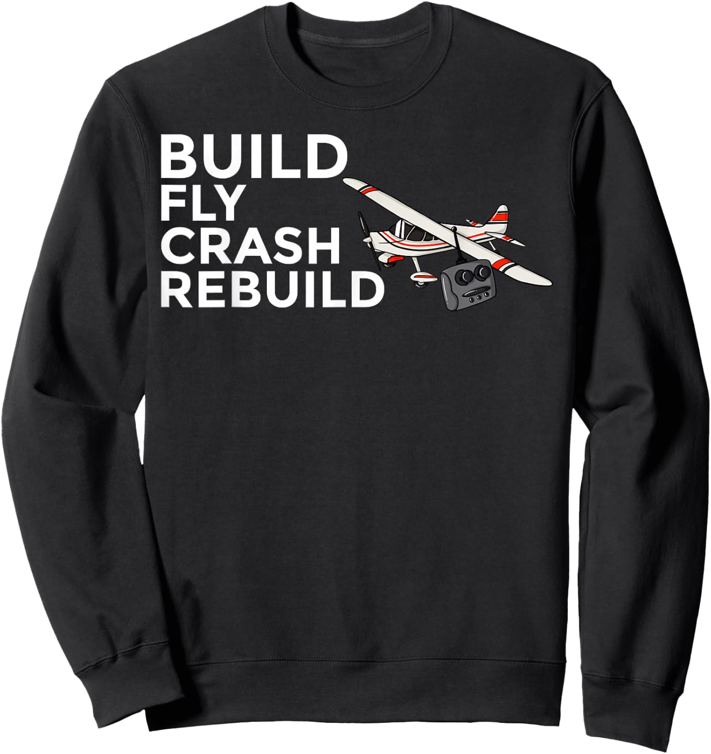 RC Plane RC Pilot Model Airplane Sweatshirt - Sweatshirt | Black