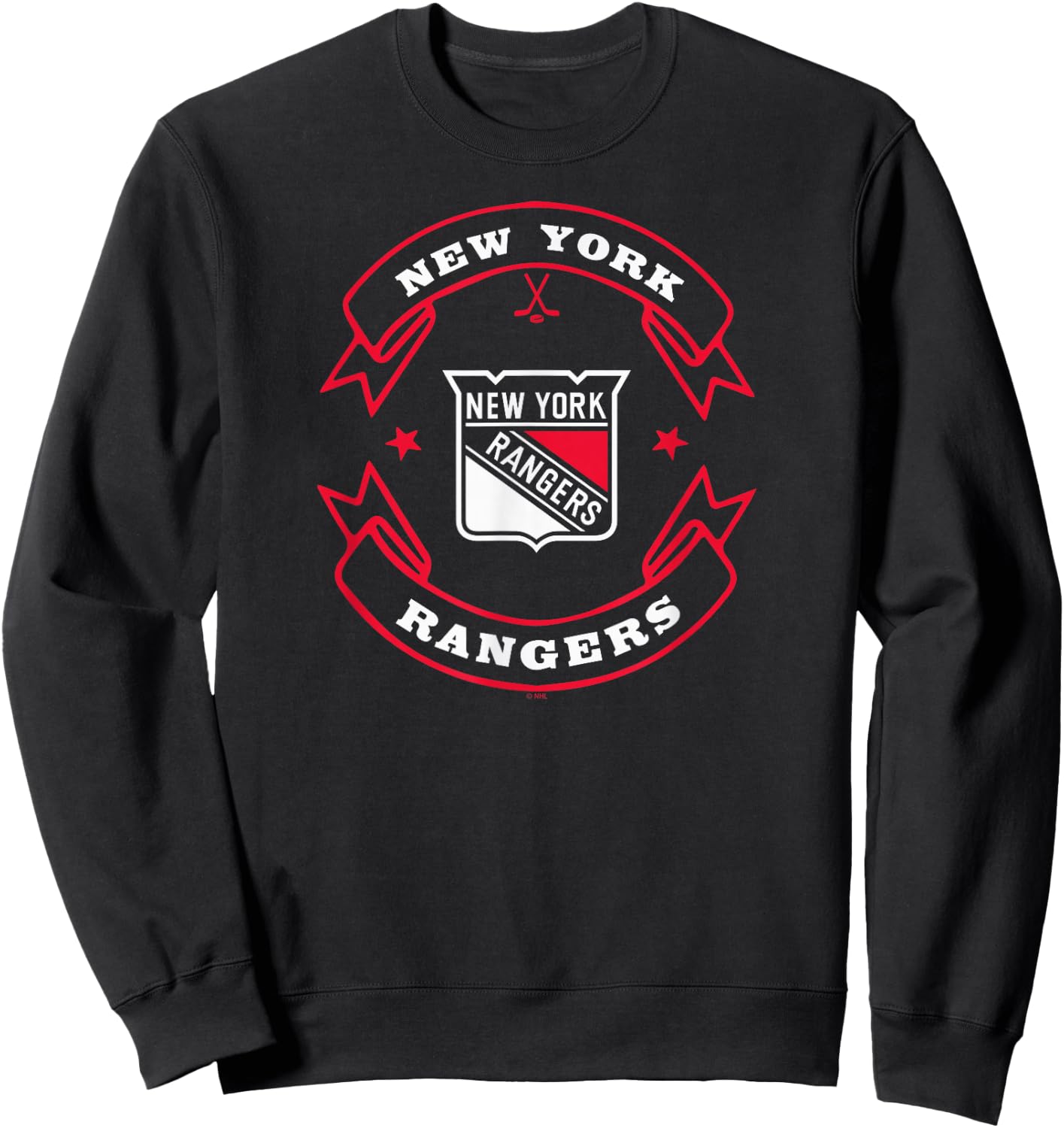 New York Rangers Blaze Blue Officially Licensed Sweatshirt - Sweatshirt | Black