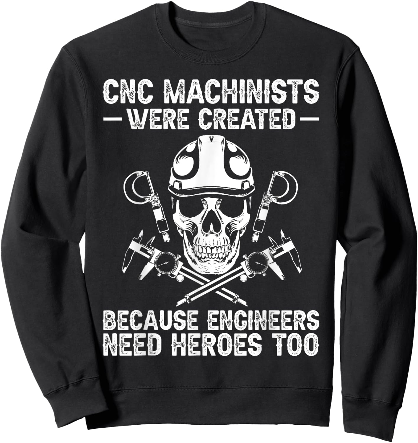 Cool CNC Machinist Design Women Machinist Engineer Sweatshirt - Sweatshirt | Black