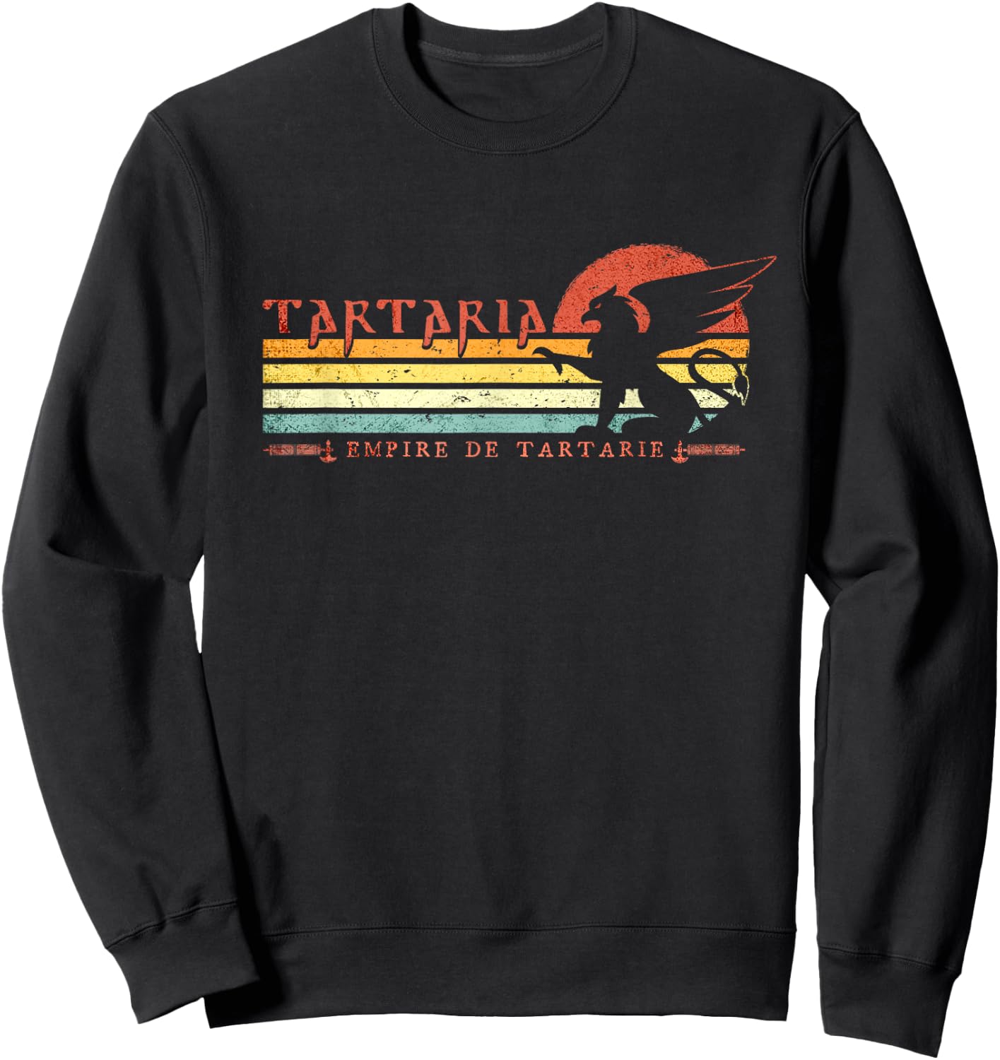 Tartaria - Empire de Tartarie - Retro Ancient Griffin Sweatshirt - Sweatshirt | Black