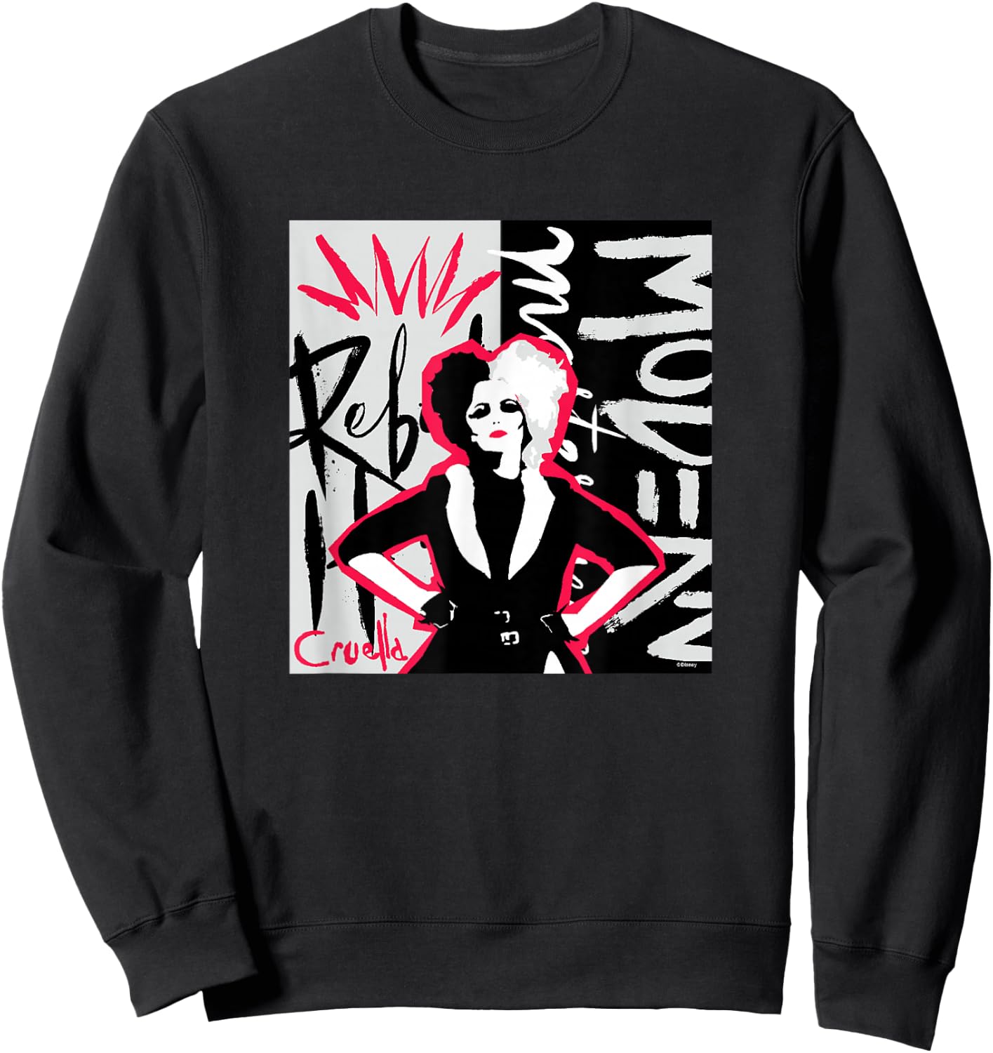 Cruella - Cruella Rebel Collage Sweatshirt - Sweatshirt | Black