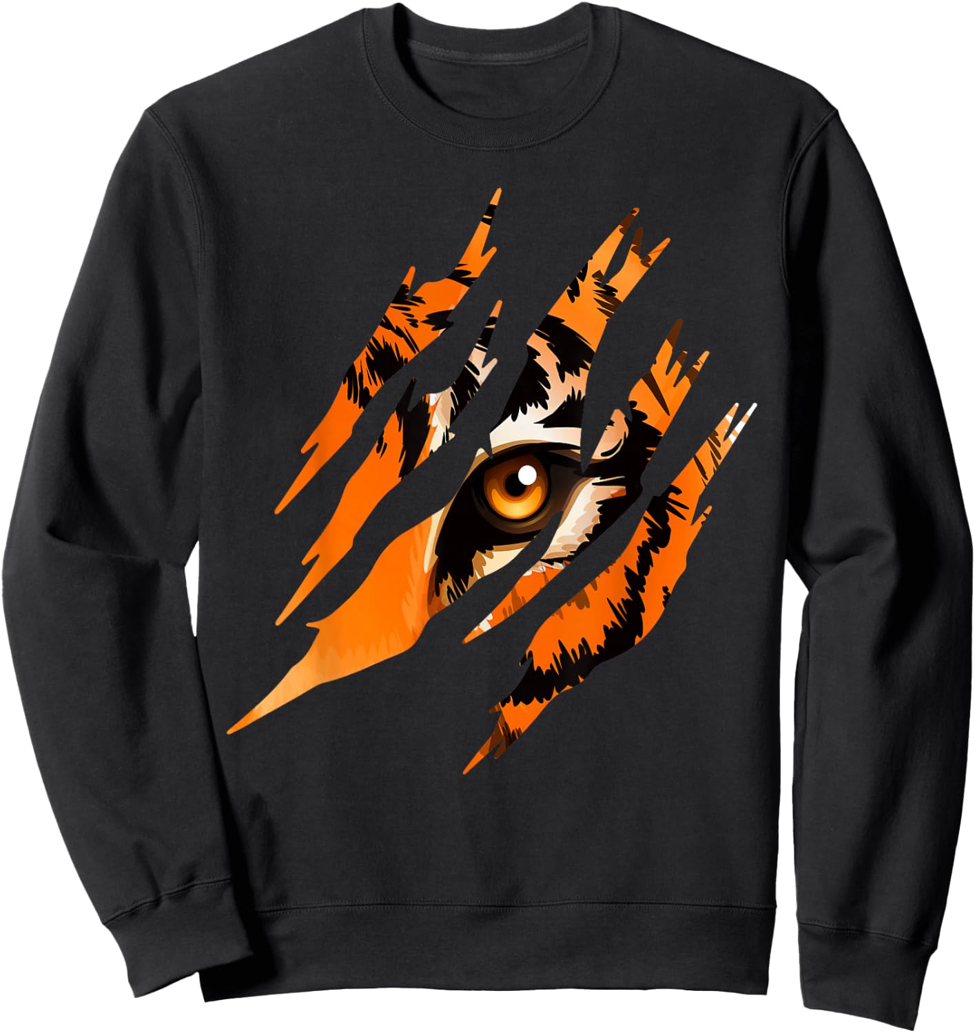 Tiger Eye Safari Zoo Wildlife Animal Zookeeper Costume Gift Sweatshirt - Sweatshirt | Black