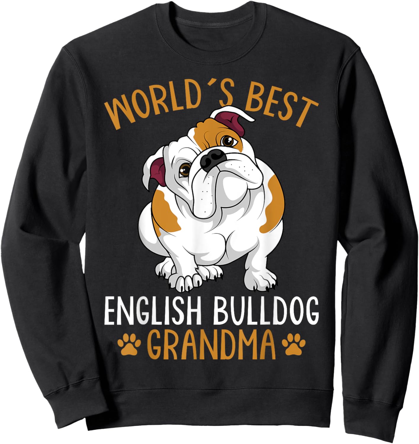 World´s Best English Bulldog Grandma Dog Owner Funny Women Sweatshirt - Sweatshirt | Black
